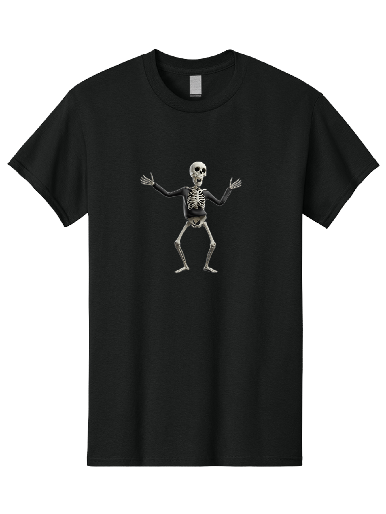 Skeleton-Dancing Men'S Graphic Tee, 100% Cotton, Comfortable Casual Summer Wear, Machine Washable, Skeleton Dancing, Skeletal Figure, Dance Move, Spooky Atmosphere, Halloween Theme, Funny Bones, Bone Structure, Festive Character Bad570 14