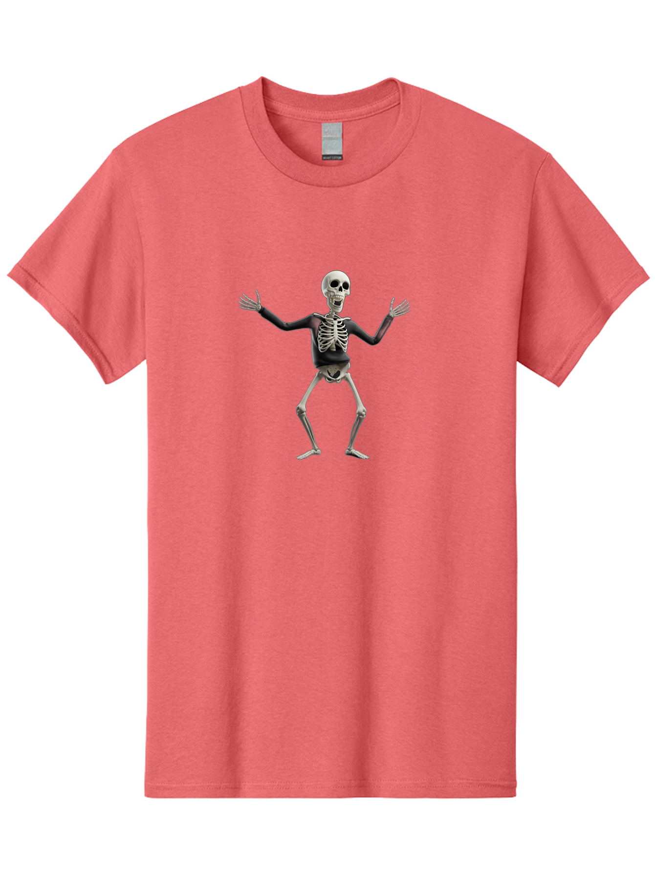 Skeleton-Dancing Men'S Graphic Tee, 100% Cotton, Comfortable Casual Summer Wear, Machine Washable, Skeleton Dancing, Skeletal Figure, Dance Move, Spooky Atmosphere, Halloween Theme, Funny Bones, Bone Structure, Festive Character Bad570 6