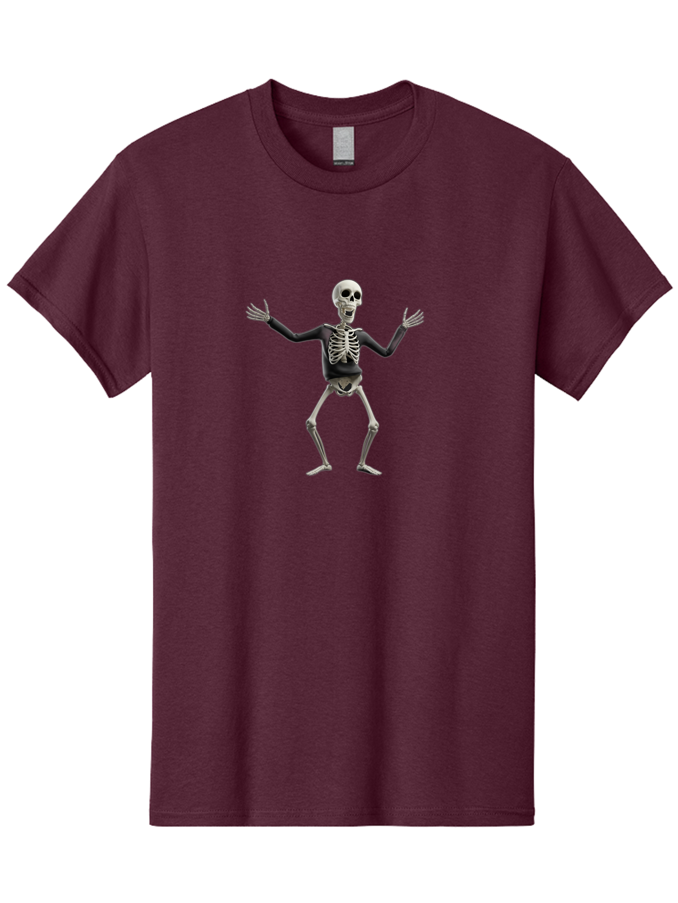 Skeleton-Dancing Men'S Graphic Tee, 100% Cotton, Comfortable Casual Summer Wear, Machine Washable, Skeleton Dancing, Skeletal Figure, Dance Move, Spooky Atmosphere, Halloween Theme, Funny Bones, Bone Structure, Festive Character Bad570 9