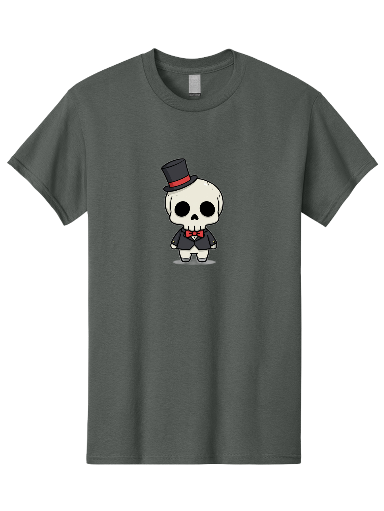 Skeleton-Gentleman Men'S Graphic Tee, 100% Cotton, Comfortable Casual Summer Wear, Machine Washable, Cartoon Skeleton, Gentleman Attire, Top Hat, Bow Tie, Spooky Chic, Halloween Style, Formal Wear, Skull Character, Kawaii Aesthetic, Bad572 5