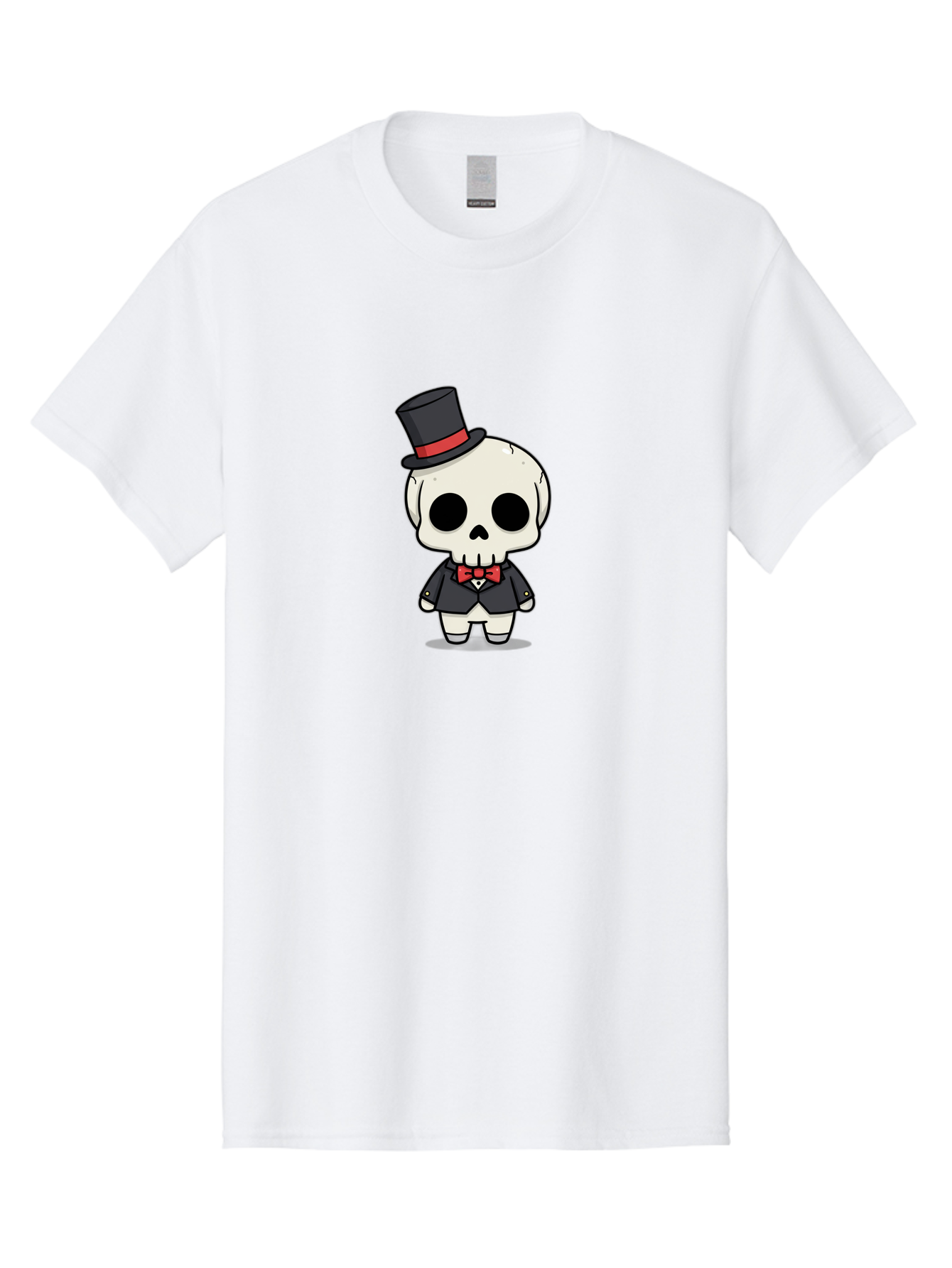 Skeleton-Gentleman Men'S Graphic Tee, 100% Cotton, Comfortable Casual Summer Wear, Machine Washable, Cartoon Skeleton, Gentleman Attire, Top Hat, Bow Tie, Spooky Chic, Halloween Style, Formal Wear, Skull Character, Kawaii Aesthetic, Bad572 7