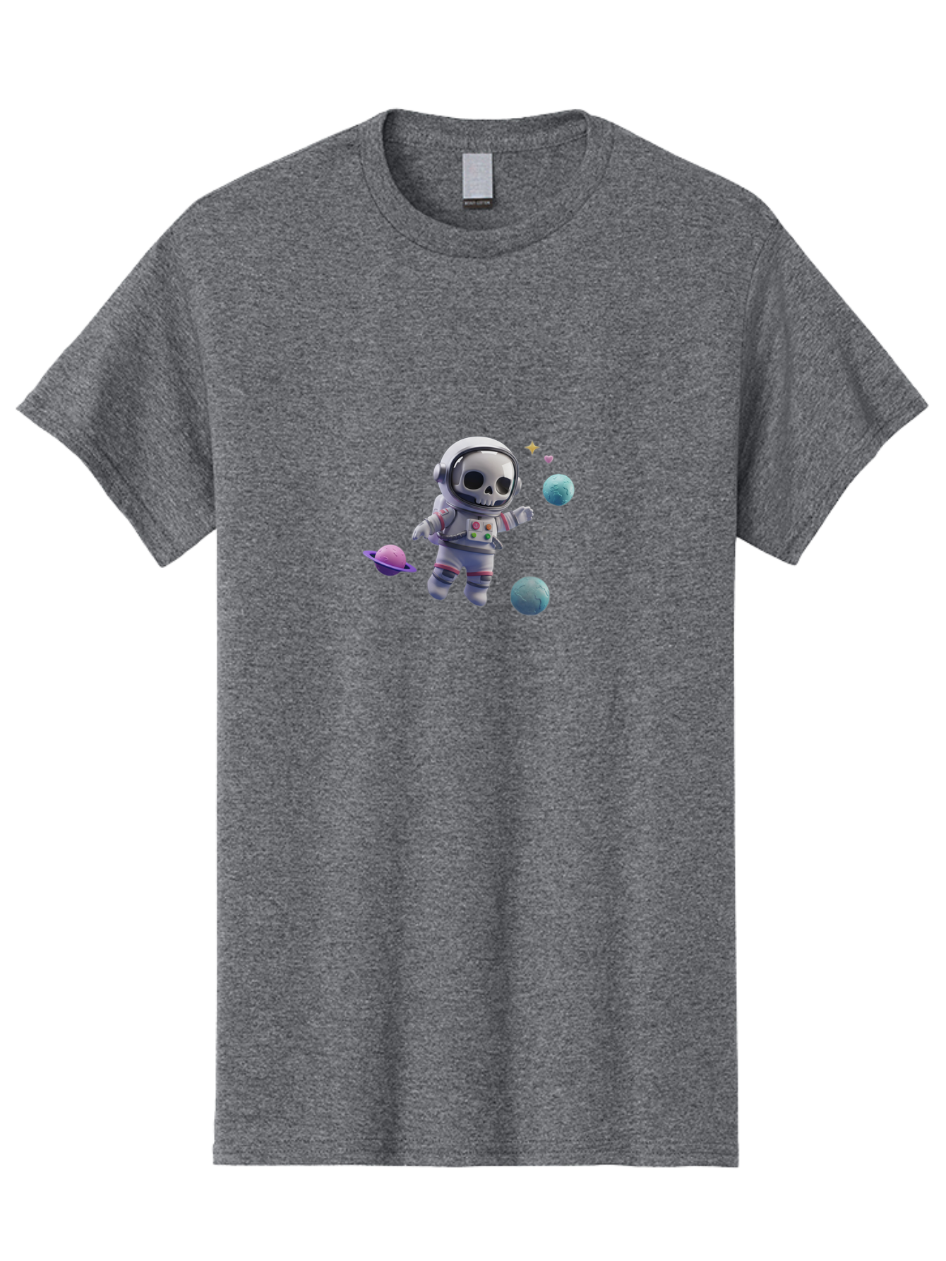 Skull-Astronaut Men'S Graphic Tee, 100% Cotton, Comfortable Casual Summer Wear, Machine Washable, Skeleton Astronaut, Space Travel, Planets, Stars, Galaxy Exploration, Futuristic, Sci-Fi, Cosmic Adventure, Space Suit, Digital Art, Bad580 8