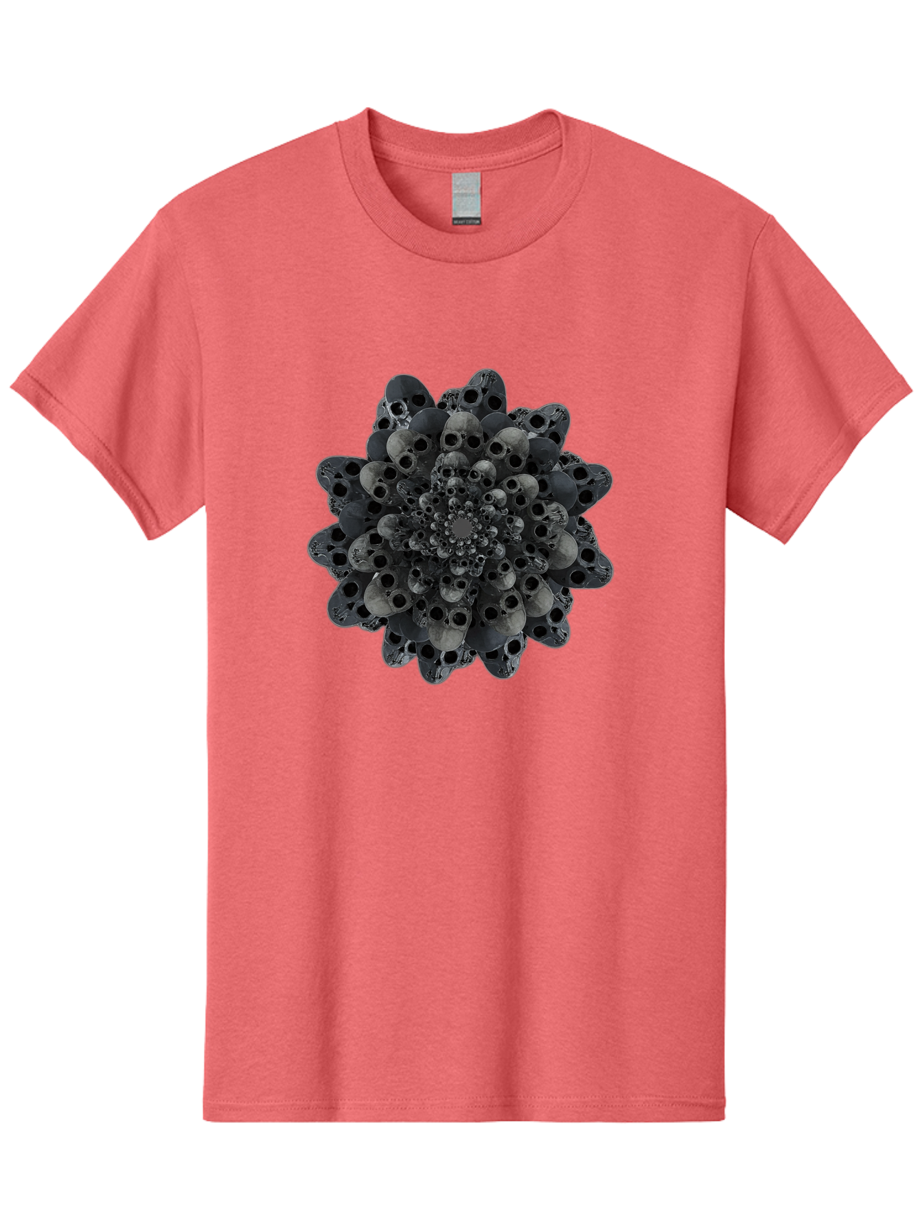 Skull-Cluster-1 Men'S Graphic Tee, 100% Cotton, Comfortable Casual Summer Wear, Machine Washable, Skull Flower, Human Skulls, Floral Arrangement, Dark Art, Gothic Decor, Skulls, Eerie Art, Dark Floral Design, Macabre Bad581 4