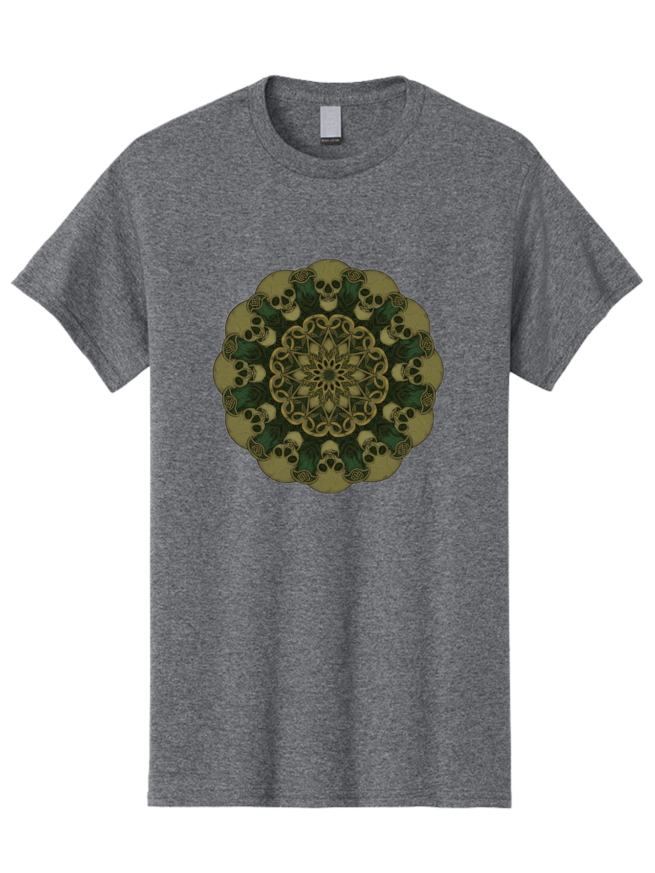 Skull-Mandala-1 Men'S Graphic Tee, 100% Cotton, Comfortable Casual Summer Wear, Machine Washable, Skull Mandala, Intricate Design, Mystic Symbols, Gothic Art, Skulls, Mandala Pattern, Mystical Imagery, Symbolic Art, Dark Mysticism Bad595 13
