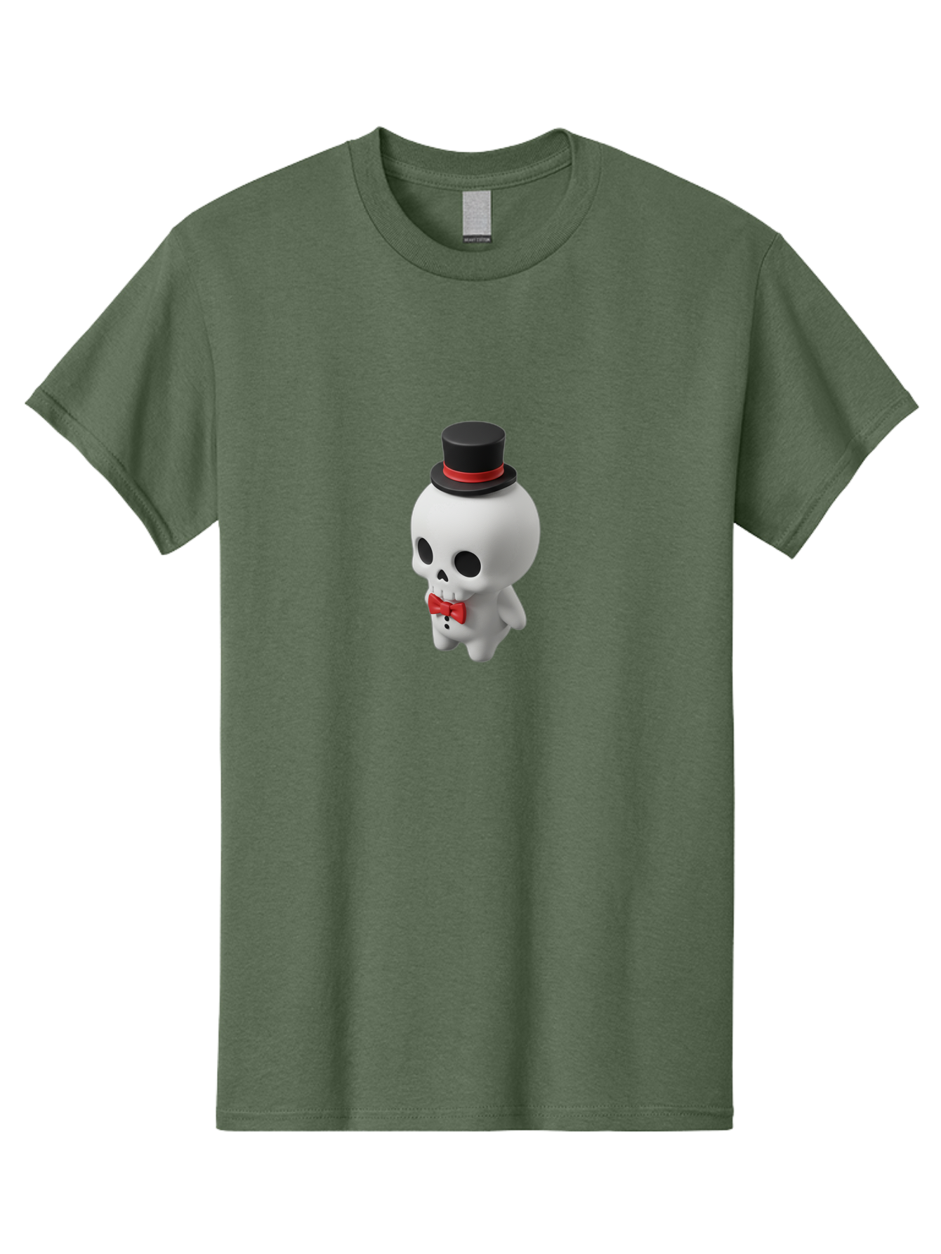 Skull-With-Top-Hat-1 Men'S Graphic Tee, 100% Cotton, Comfortable Casual Summer Wear, Machine Washable, Cartoon Skull, Top Hat, Red Bow Tie, Black Hatband, 3D Illustration, Gothic Style, Skull Character, Fashion Accessories, Stylish Skeleton Bad622 9