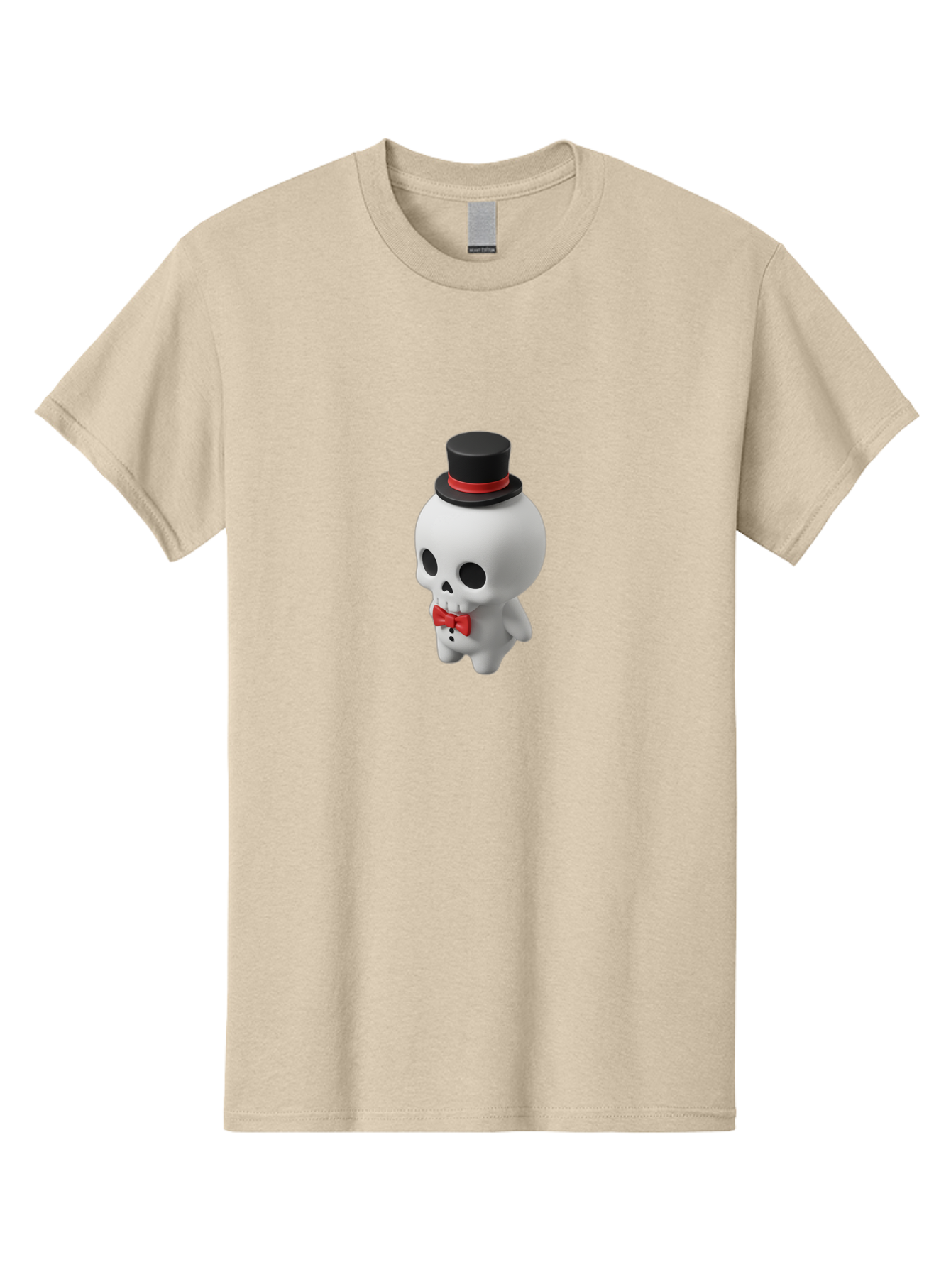 Skull-With-Top-Hat-1 Men'S Graphic Tee, 100% Cotton, Comfortable Casual Summer Wear, Machine Washable, Cartoon Skull, Top Hat, Red Bow Tie, Black Hatband, 3D Illustration, Gothic Style, Skull Character, Fashion Accessories, Stylish Skeleton Bad622 13