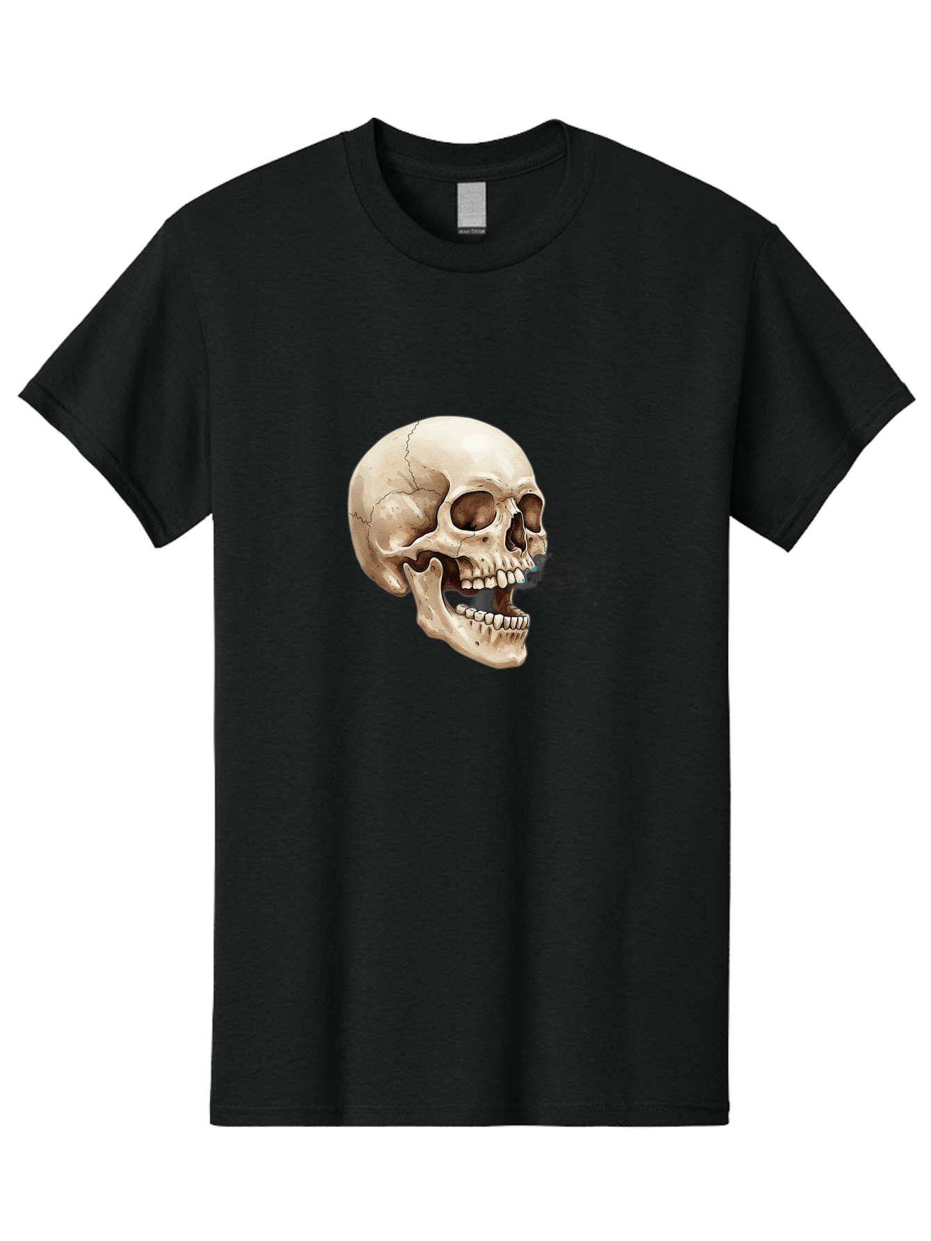 Skull Men'S Graphic Tee, 100% Cotton, Comfortable Casual Summer Wear, Machine Washable, Human Skull, Skeletal Head, Jawbone, Teeth, Anatomy, Bones, Forensic Science, Medical Illustration, Skull Structure Bad627 12