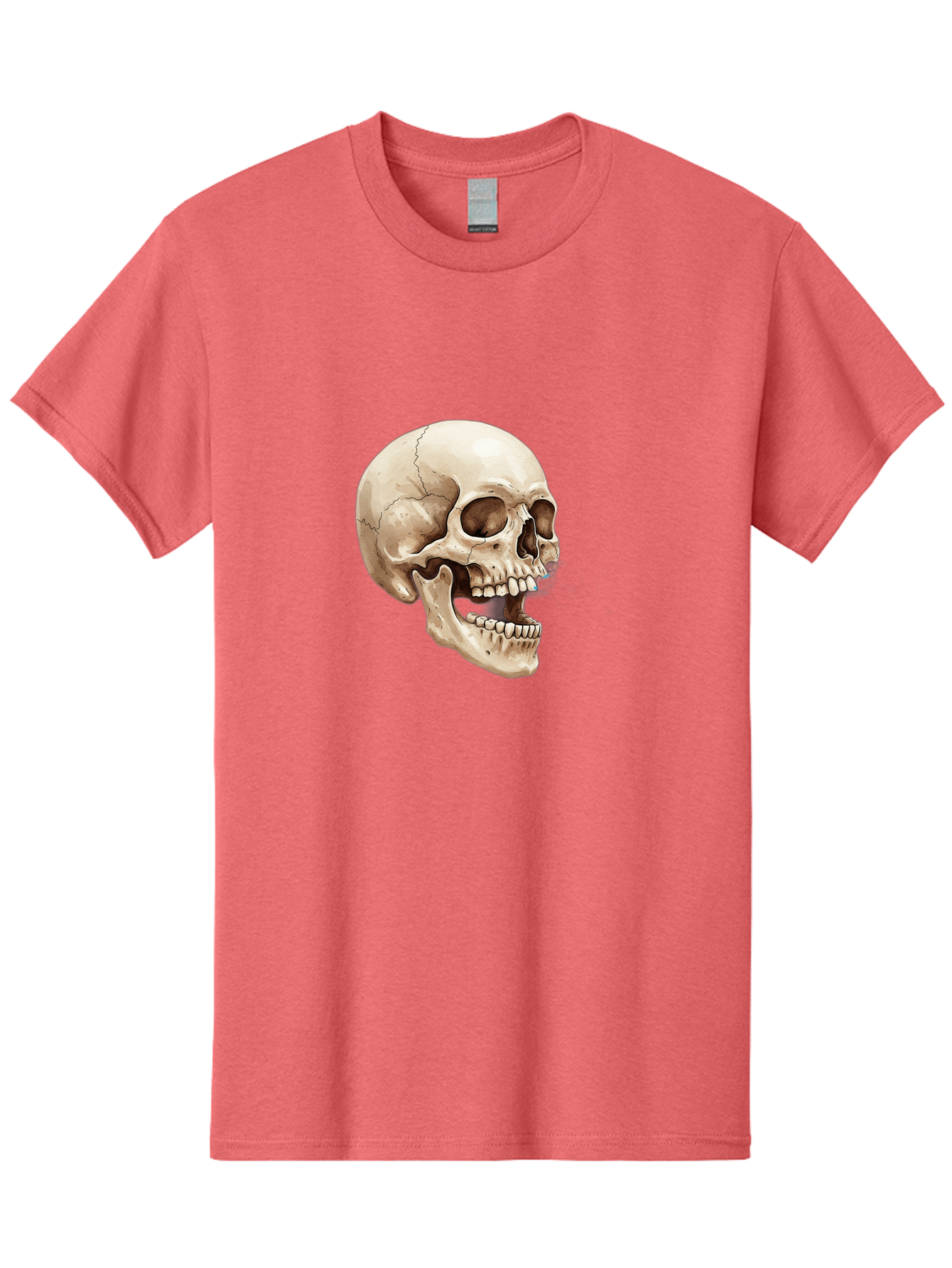 Skull Men'S Graphic Tee, 100% Cotton, Comfortable Casual Summer Wear, Machine Washable, Human Skull, Skeletal Head, Jawbone, Teeth, Anatomy, Bones, Forensic Science, Medical Illustration, Skull Structure Bad627 4