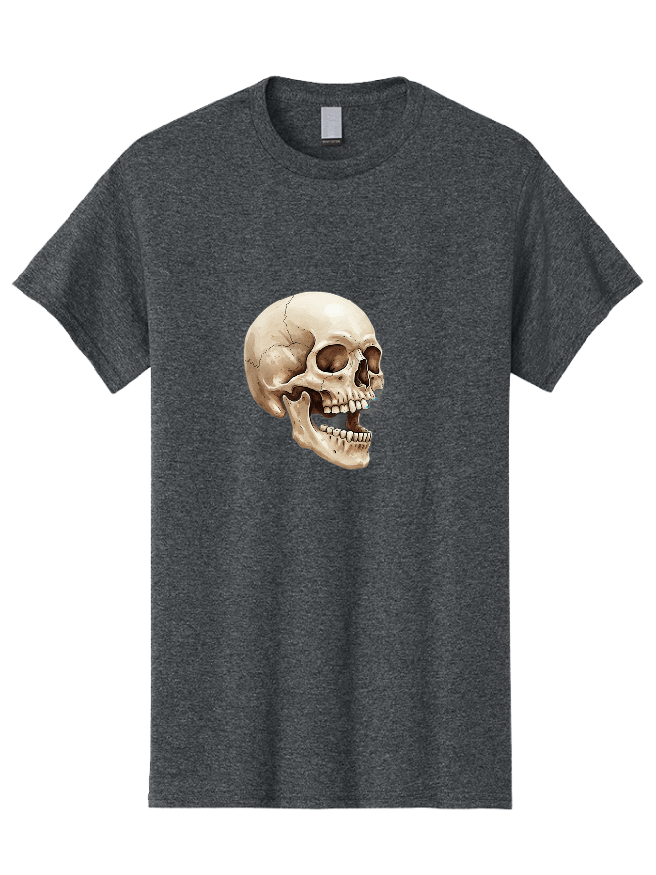 Skull Men'S Graphic Tee, 100% Cotton, Comfortable Casual Summer Wear, Machine Washable, Human Skull, Skeletal Head, Jawbone, Teeth, Anatomy, Bones, Forensic Science, Medical Illustration, Skull Structure Bad627 13