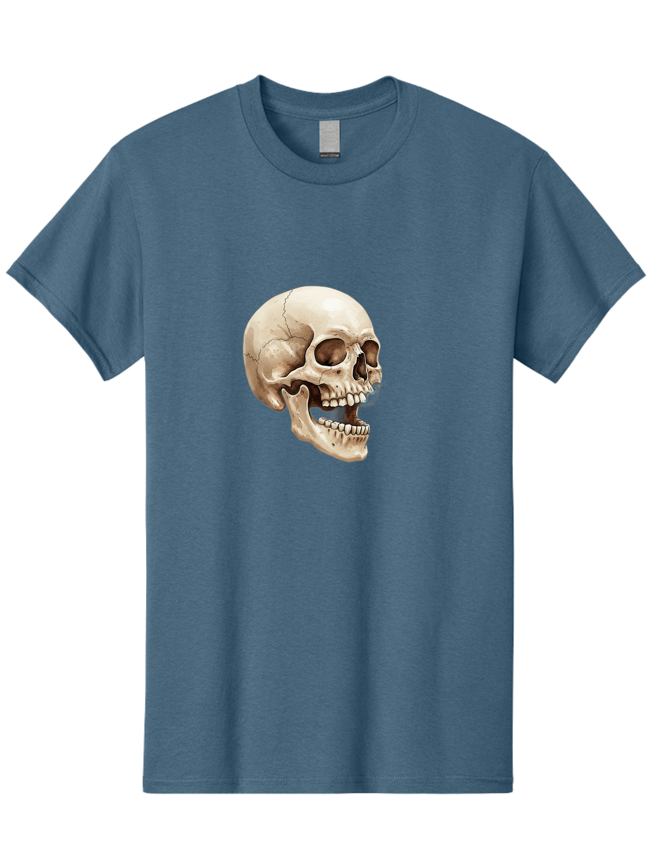 Skull Men'S Graphic Tee, 100% Cotton, Comfortable Casual Summer Wear, Machine Washable, Human Skull, Skeletal Head, Jawbone, Teeth, Anatomy, Bones, Forensic Science, Medical Illustration, Skull Structure Bad627 9
