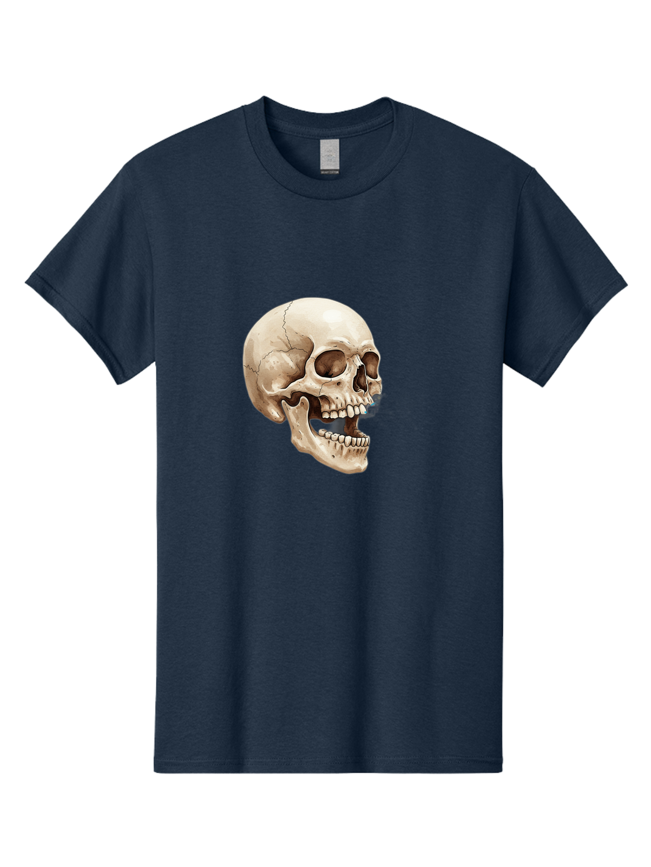 Skull Men'S Graphic Tee, 100% Cotton, Comfortable Casual Summer Wear, Machine Washable, Human Skull, Skeletal Head, Jawbone, Teeth, Anatomy, Bones, Forensic Science, Medical Illustration, Skull Structure Bad627 11
