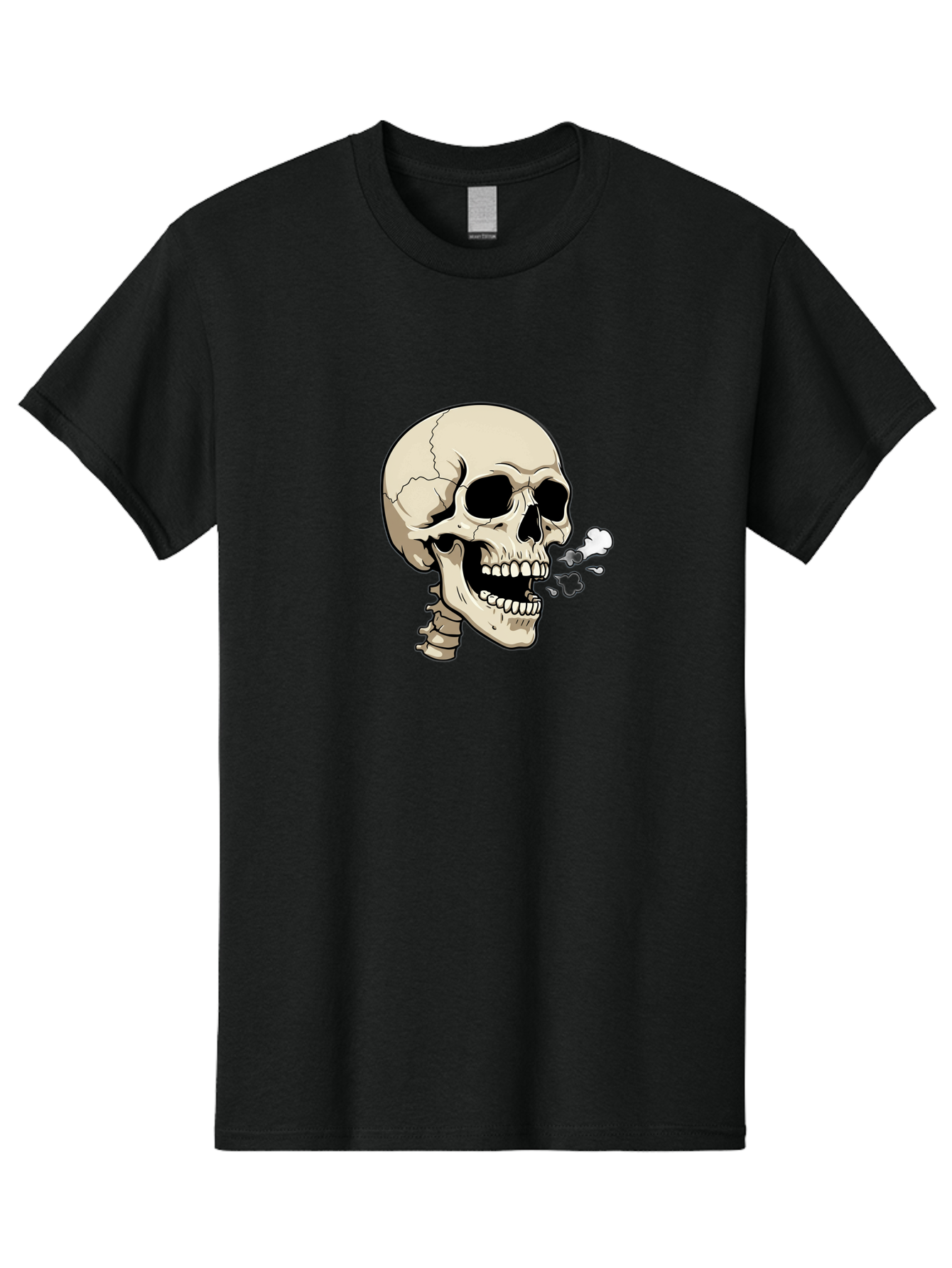 Smoking-Skull Men'S Graphic Tee, 100% Cotton, Comfortable Casual Summer Wear, Machine Washable, Skull Smoking Weed, Cannabis Culture, Humorous Illustration, Edgy Art, Smoking Skull, Weed Culture, Cartoon Skull Bad650 5