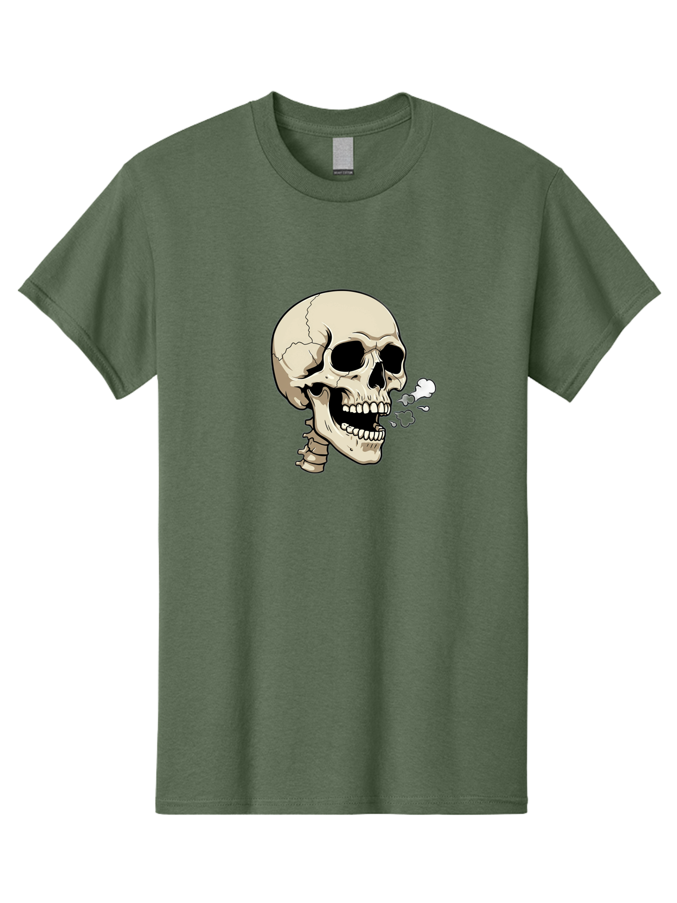 Smoking-Skull Men'S Graphic Tee, 100% Cotton, Comfortable Casual Summer Wear, Machine Washable, Skull Smoking Weed, Cannabis Culture, Humorous Illustration, Edgy Art, Smoking Skull, Weed Culture, Cartoon Skull Bad650 13