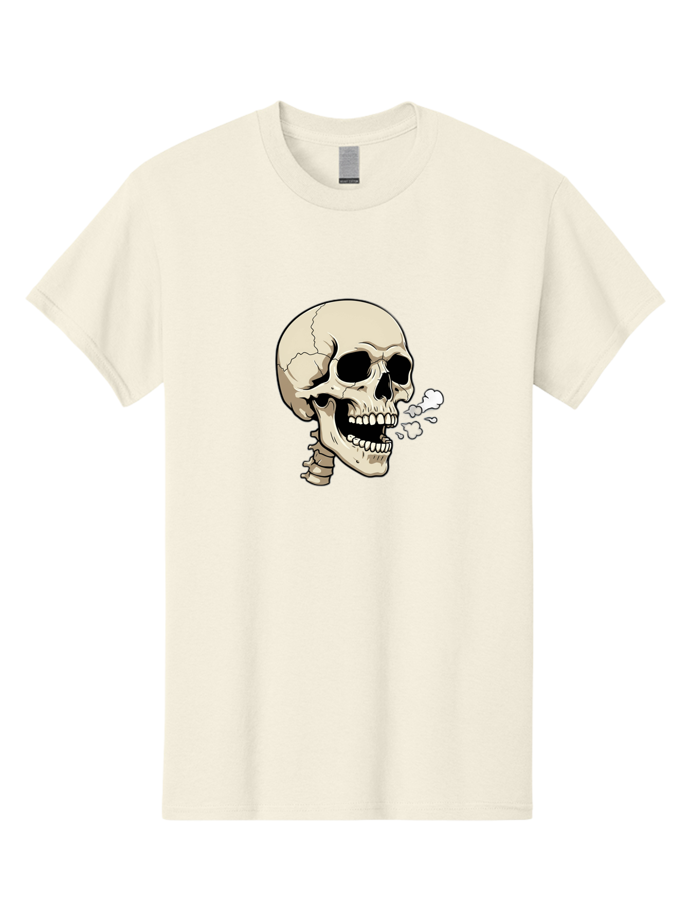 Smoking-Skull Men'S Graphic Tee, 100% Cotton, Comfortable Casual Summer Wear, Machine Washable, Skull Smoking Weed, Cannabis Culture, Humorous Illustration, Edgy Art, Smoking Skull, Weed Culture, Cartoon Skull Bad650 10