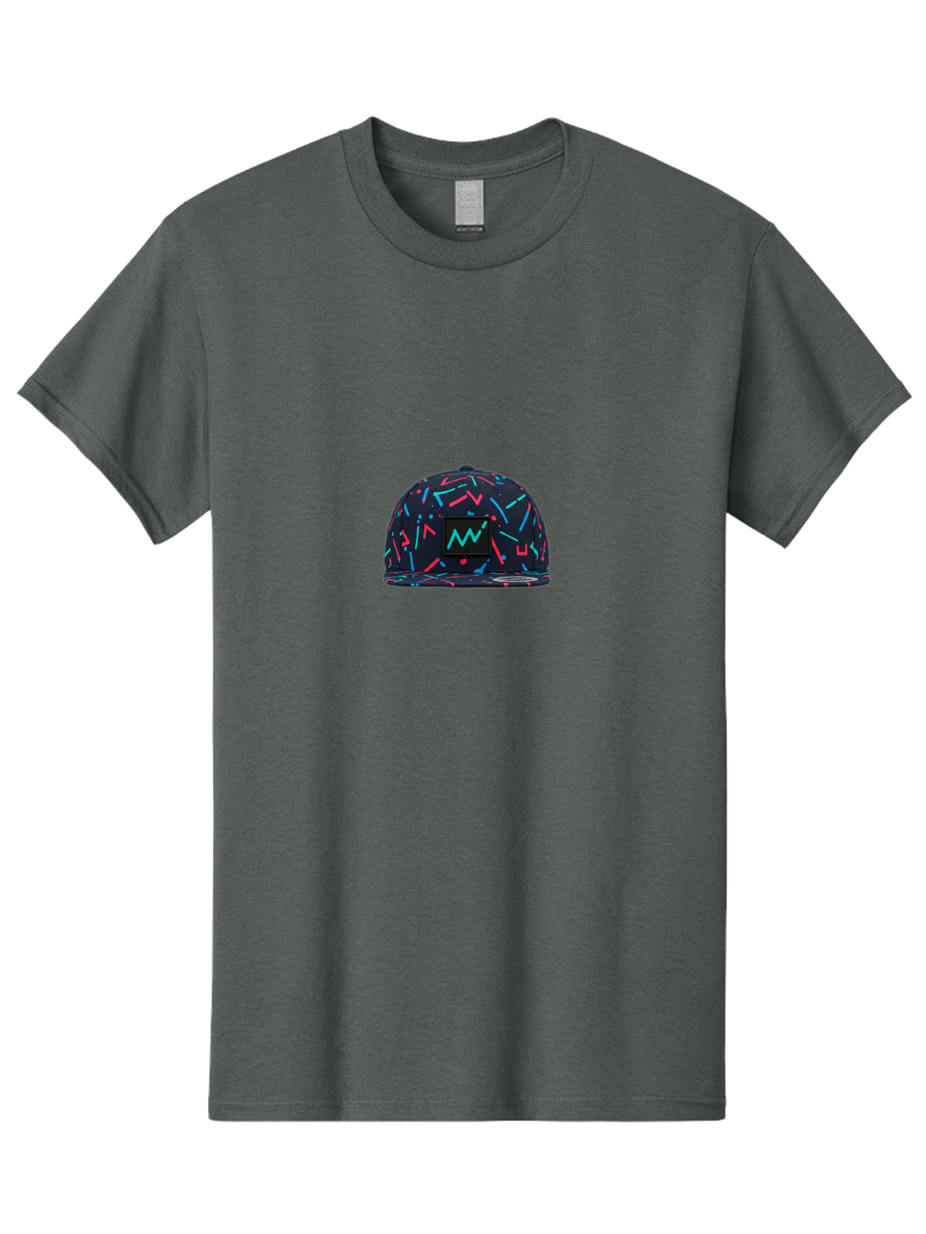 Snapback-Hat Men'S Graphic Tee, 100% Cotton, Comfortable Casual Summer Wear, Machine Washable, Nike Baseball Cap, Neon Lights Pattern, Pink And Blue Accents, Modern Fashion, Streetwear Style, Trendy Accessories, Sporty Chic, Vibrant Colors, Bad653 12