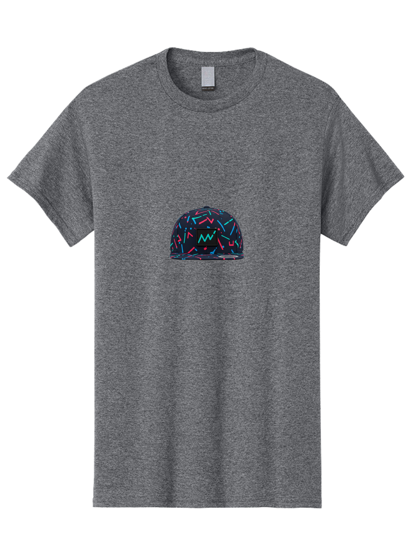 Snapback-Hat Men'S Graphic Tee, 100% Cotton, Comfortable Casual Summer Wear, Machine Washable, Nike Baseball Cap, Neon Lights Pattern, Pink And Blue Accents, Modern Fashion, Streetwear Style, Trendy Accessories, Sporty Chic, Vibrant Colors, Bad653 1