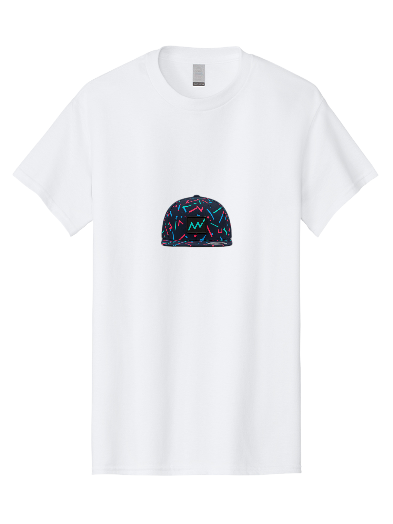 Snapback-Hat Men'S Graphic Tee, 100% Cotton, Comfortable Casual Summer Wear, Machine Washable, Nike Baseball Cap, Neon Lights Pattern, Pink And Blue Accents, Modern Fashion, Streetwear Style, Trendy Accessories, Sporty Chic, Vibrant Colors, Bad653 9