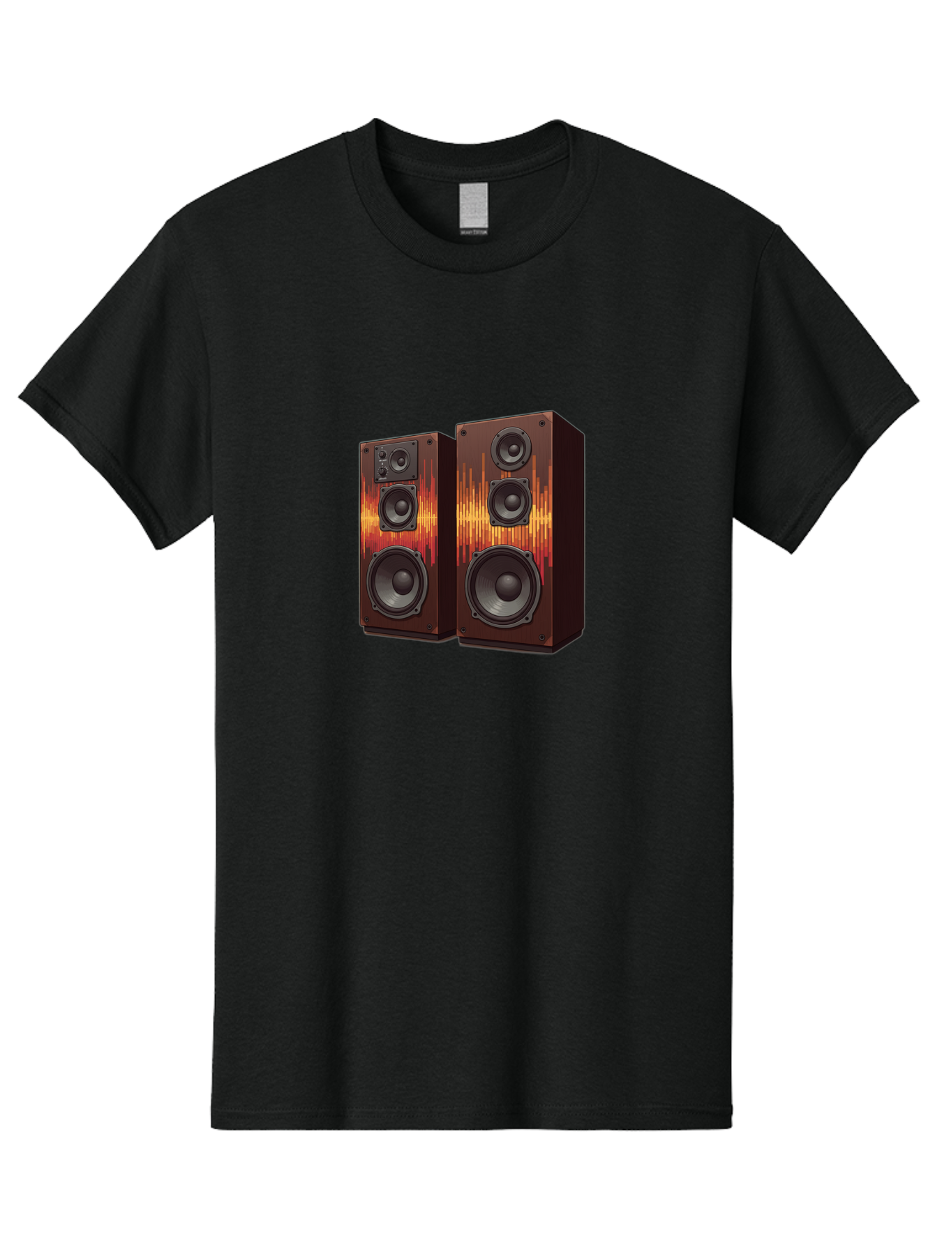 Sound-Wave-Speakers Men'S Graphic Tee, 100% Cotton, Comfortable Casual Summer Wear, Machine Washable, High-Quality Speakers, Home Audio System, Sound Wave Design, Speaker Cabinets, Audio Equipment, Music Lovers, Sound Technology, Bad656 12
