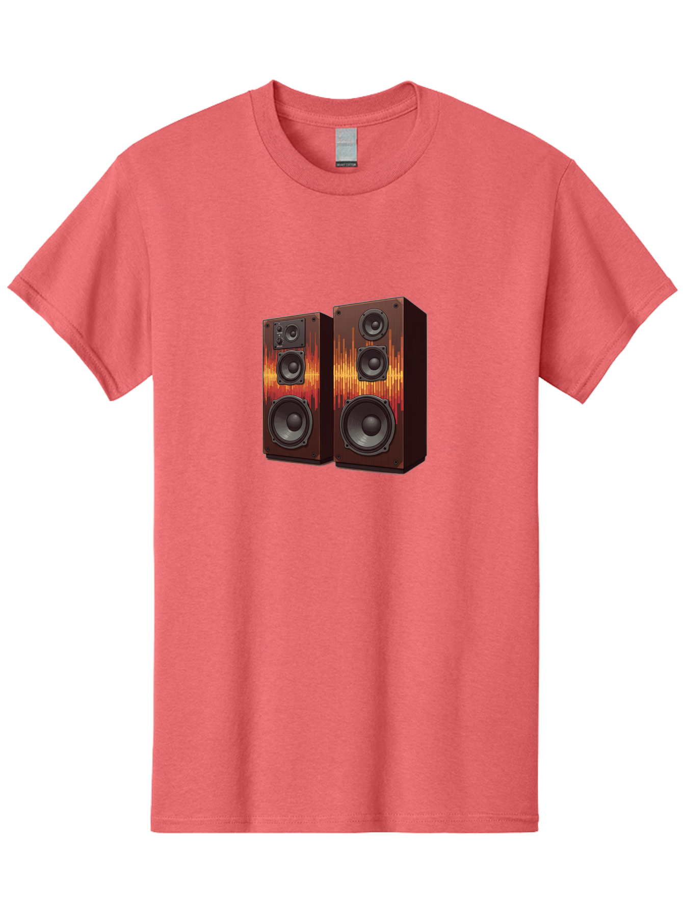 Sound-Wave-Speakers Men'S Graphic Tee, 100% Cotton, Comfortable Casual Summer Wear, Machine Washable, High-Quality Speakers, Home Audio System, Sound Wave Design, Speaker Cabinets, Audio Equipment, Music Lovers, Sound Technology, Bad656 13
