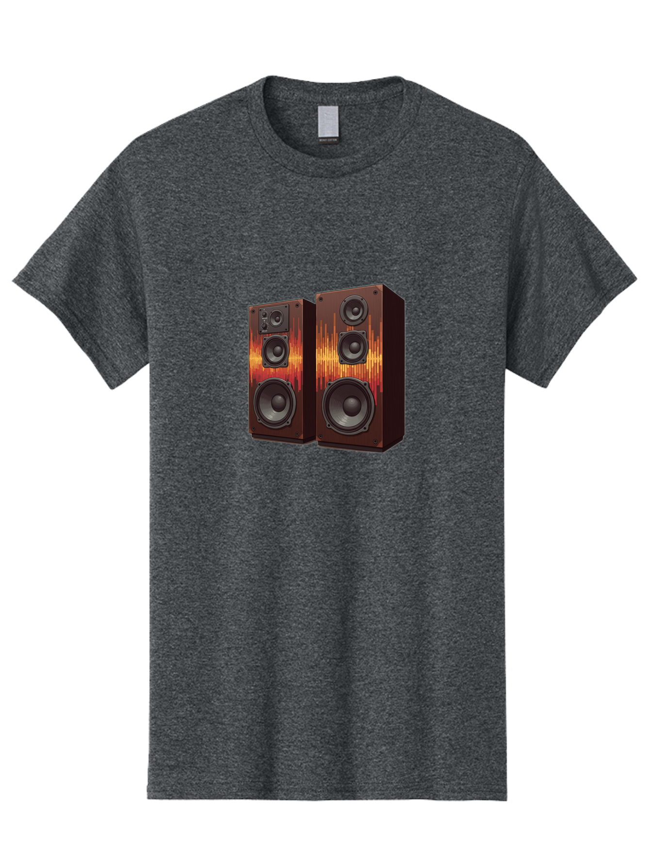 Sound-Wave-Speakers Men'S Graphic Tee, 100% Cotton, Comfortable Casual Summer Wear, Machine Washable, High-Quality Speakers, Home Audio System, Sound Wave Design, Speaker Cabinets, Audio Equipment, Music Lovers, Sound Technology, Bad656 3