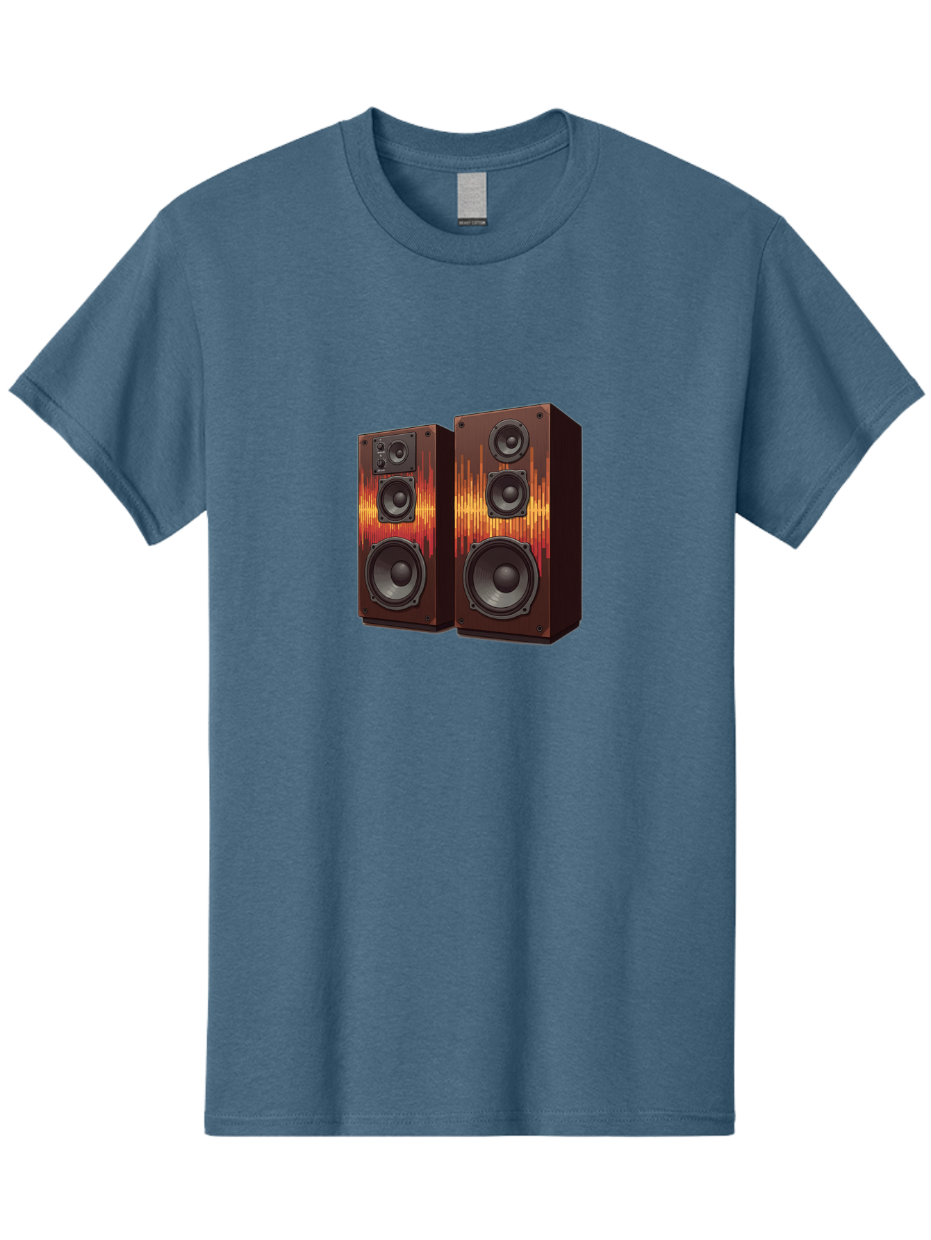 Sound-Wave-Speakers Men'S Graphic Tee, 100% Cotton, Comfortable Casual Summer Wear, Machine Washable, High-Quality Speakers, Home Audio System, Sound Wave Design, Speaker Cabinets, Audio Equipment, Music Lovers, Sound Technology, Bad656 5