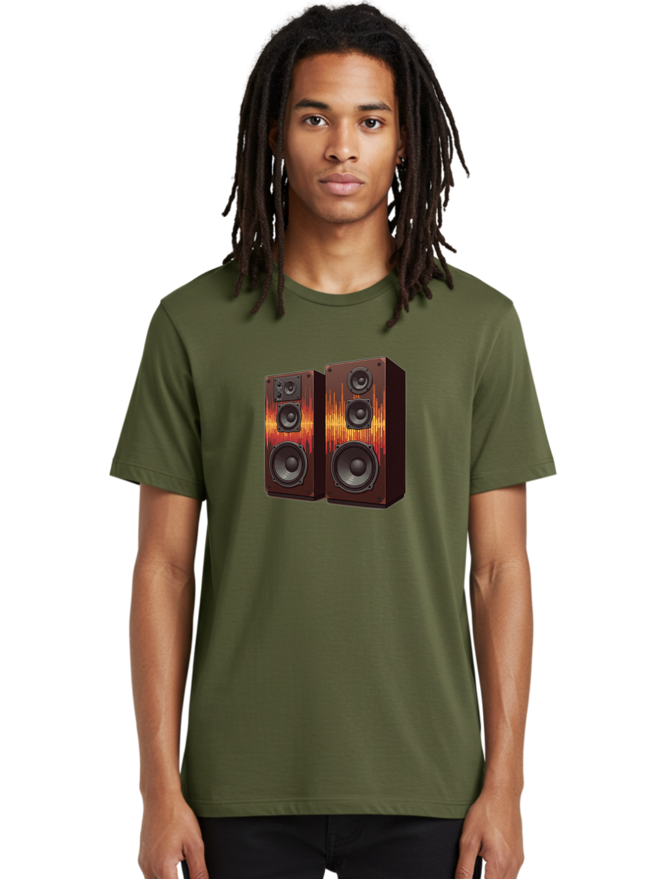 Sound-Wave-Speakers Men'S Graphic Tee, 100% Cotton, Comfortable Casual Summer Wear, Machine Washable, High-Quality Speakers, Home Audio System, Sound Wave Design, Speaker Cabinets, Audio Equipment, Music Lovers, Sound Technology, Bad656 26