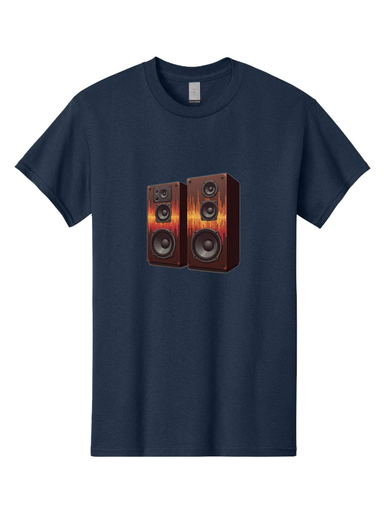 Sound-Wave-Speakers Men'S Graphic Tee, 100% Cotton, Comfortable Casual Summer Wear, Machine Washable, High-Quality Speakers, Home Audio System, Sound Wave Design, Speaker Cabinets, Audio Equipment, Music Lovers, Sound Technology, Bad656 14