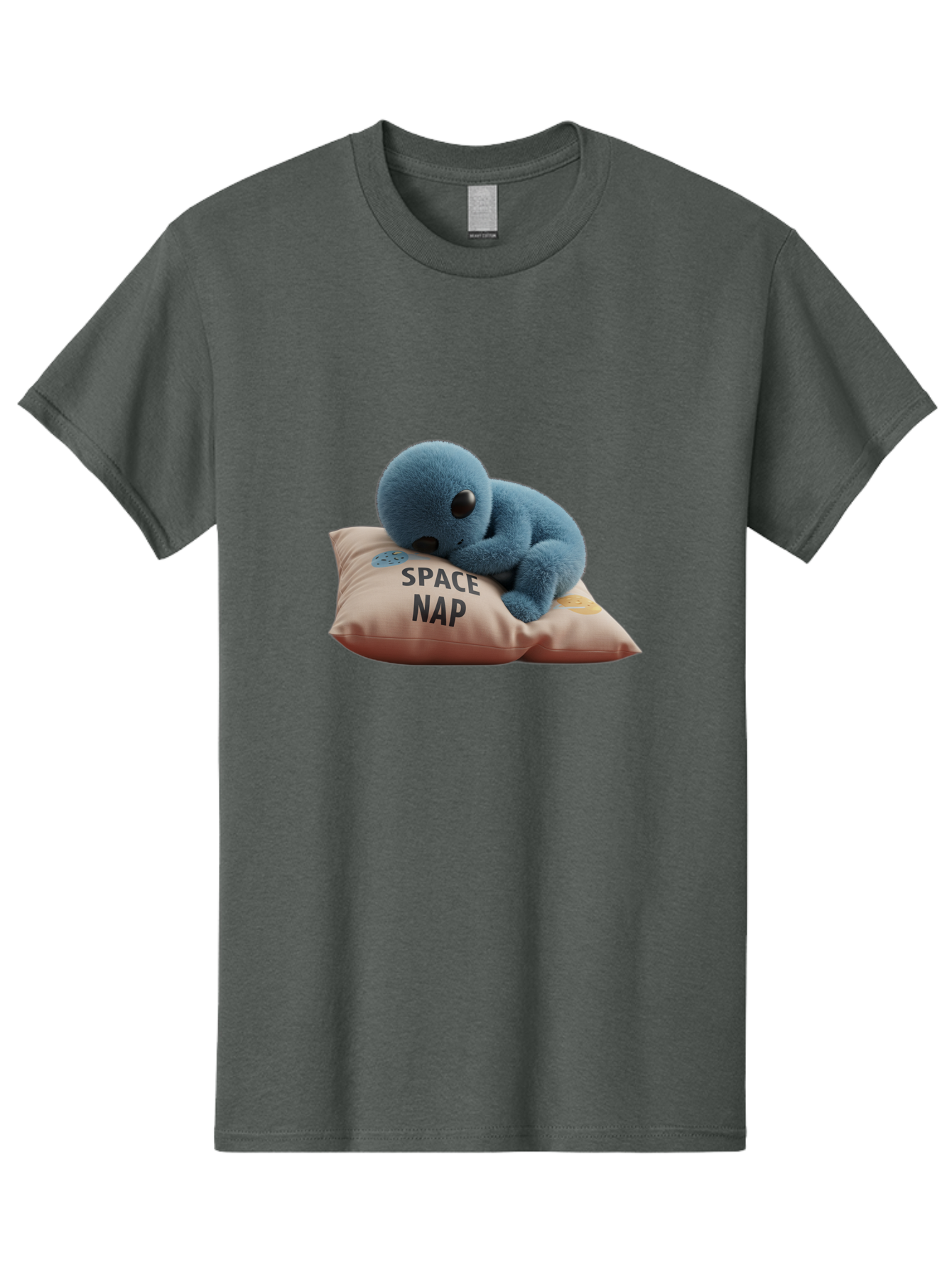 Space-Nap-4 Men'S Graphic Tee, 100% Cotton, Comfortable Casual Summer Wear, Machine Washable, Stuffed Alien, Space Nap, Sleeping On Pillow, Cute Plush Toy, Funny Meme, Cartoon Character, Adorable Creature, Resting In Space, Soft And Cuddly, Bad669 8