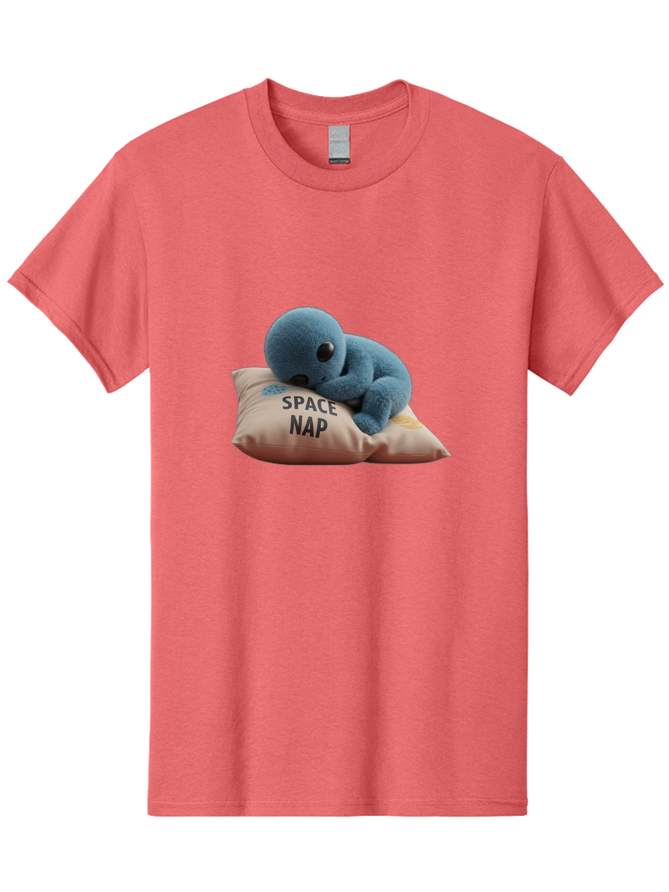 Space-Nap-4 Men'S Graphic Tee, 100% Cotton, Comfortable Casual Summer Wear, Machine Washable, Stuffed Alien, Space Nap, Sleeping On Pillow, Cute Plush Toy, Funny Meme, Cartoon Character, Adorable Creature, Resting In Space, Soft And Cuddly, Bad669 1
