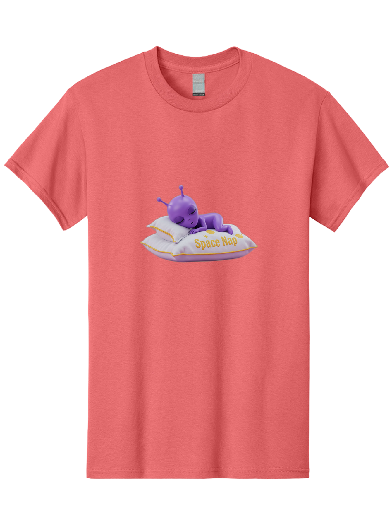 Space-Nap Men'S Graphic Tee, 100% Cotton, Comfortable Casual Summer Wear, Machine Washable, Purple Alien Sleeping On Pillow, Space Nap, Cartoon Character, 3D Illustration, Funny Alien, Resting In Space, Cute Extraterrestrial, Bad673 14