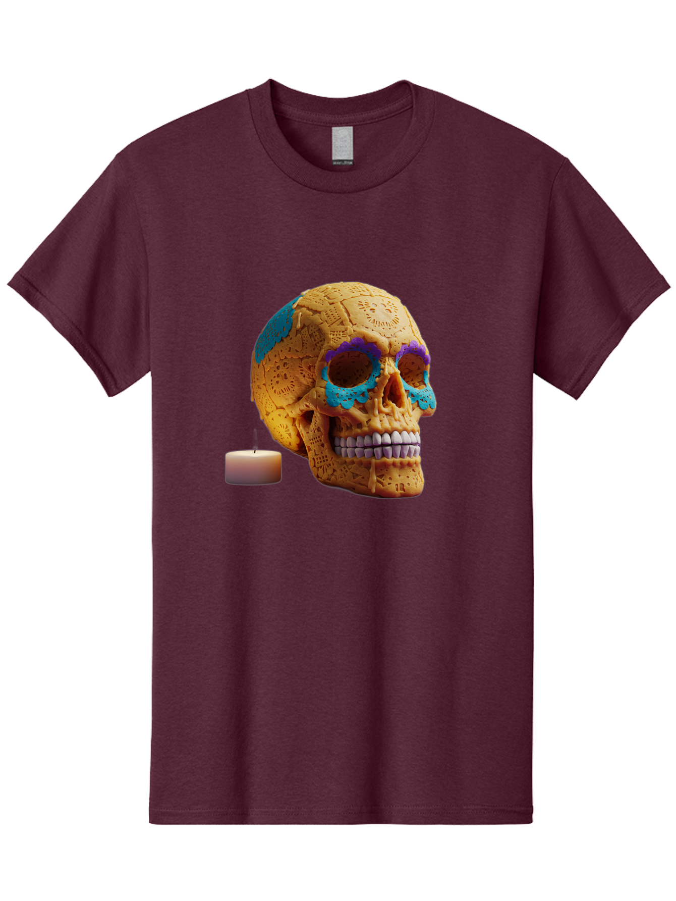 Sugar-Skull-8 Men'S Graphic Tee, 100% Cotton, Comfortable Casual Summer Wear, Machine Washable, Sugar Skull, Day Of The Dead Celebration, Vibrant Decorations, Intricate Designs, Decorative Skull, Traditional Mexican Art, Festive Atmosphere, Bad780 10