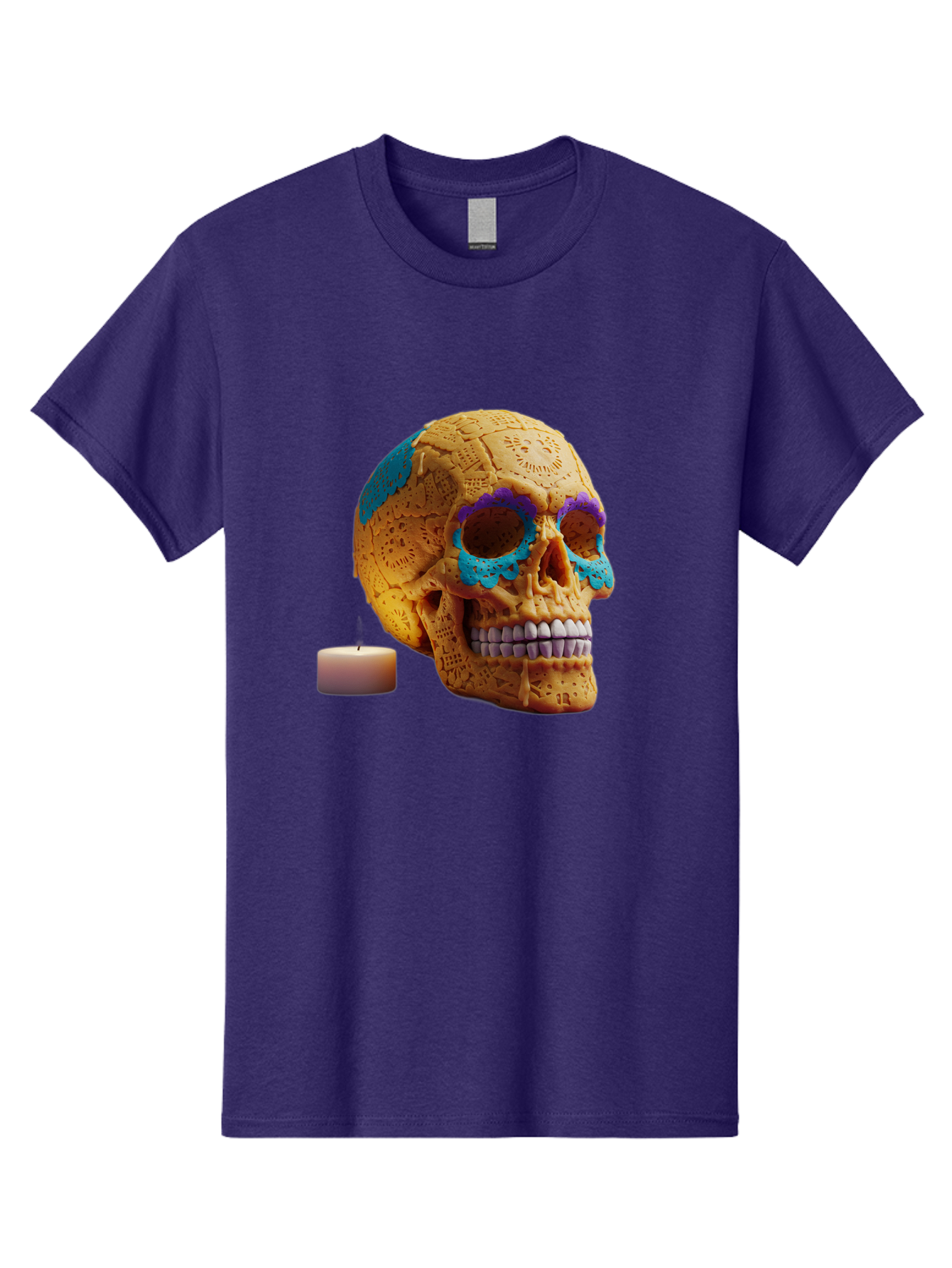 Sugar-Skull-8 Men'S Graphic Tee, 100% Cotton, Comfortable Casual Summer Wear, Machine Washable, Sugar Skull, Day Of The Dead Celebration, Vibrant Decorations, Intricate Designs, Decorative Skull, Traditional Mexican Art, Festive Atmosphere, Bad780 9