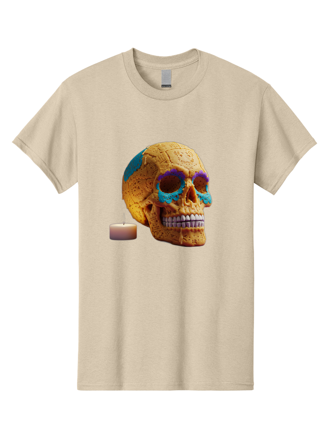 Sugar-Skull-8 Men'S Graphic Tee, 100% Cotton, Comfortable Casual Summer Wear, Machine Washable, Sugar Skull, Day Of The Dead Celebration, Vibrant Decorations, Intricate Designs, Decorative Skull, Traditional Mexican Art, Festive Atmosphere, Bad780 14