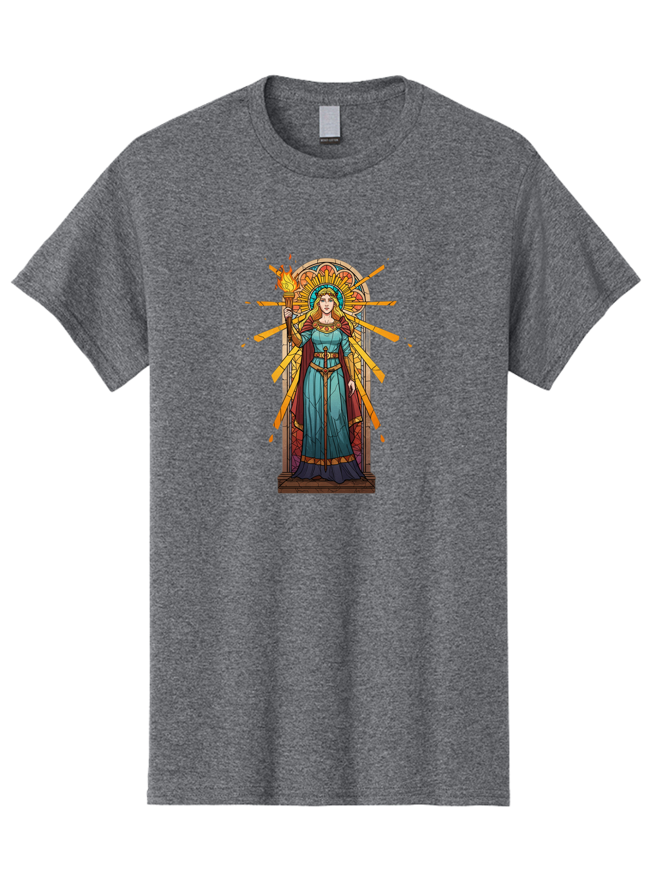 Torch-Lady Men'S Graphic Tee, 100% Cotton, Comfortable Casual Summer Wear, Machine Washable, Statue Of Liberty, Freedom Symbol, Torch Bearer, Stained Glass Art, Vintage Illustration, Liberty Personified, Woman With Torch Bad854 12