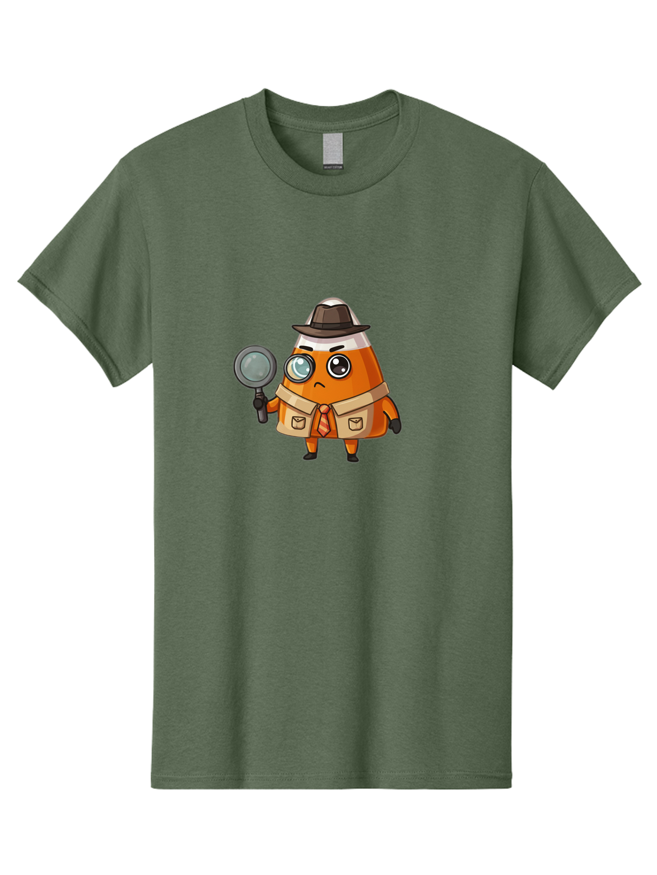 Traffic-Cone-Detective Men'S Graphic Tee, 100% Cotton, Comfortable Casual Summer Wear, Machine Washable, Detective Cone, Cartoon Character, Magnifying Glass, Trench Coat, Fedora Hat, Detective Clothing, Crime Scene Investigation, Bad855 14