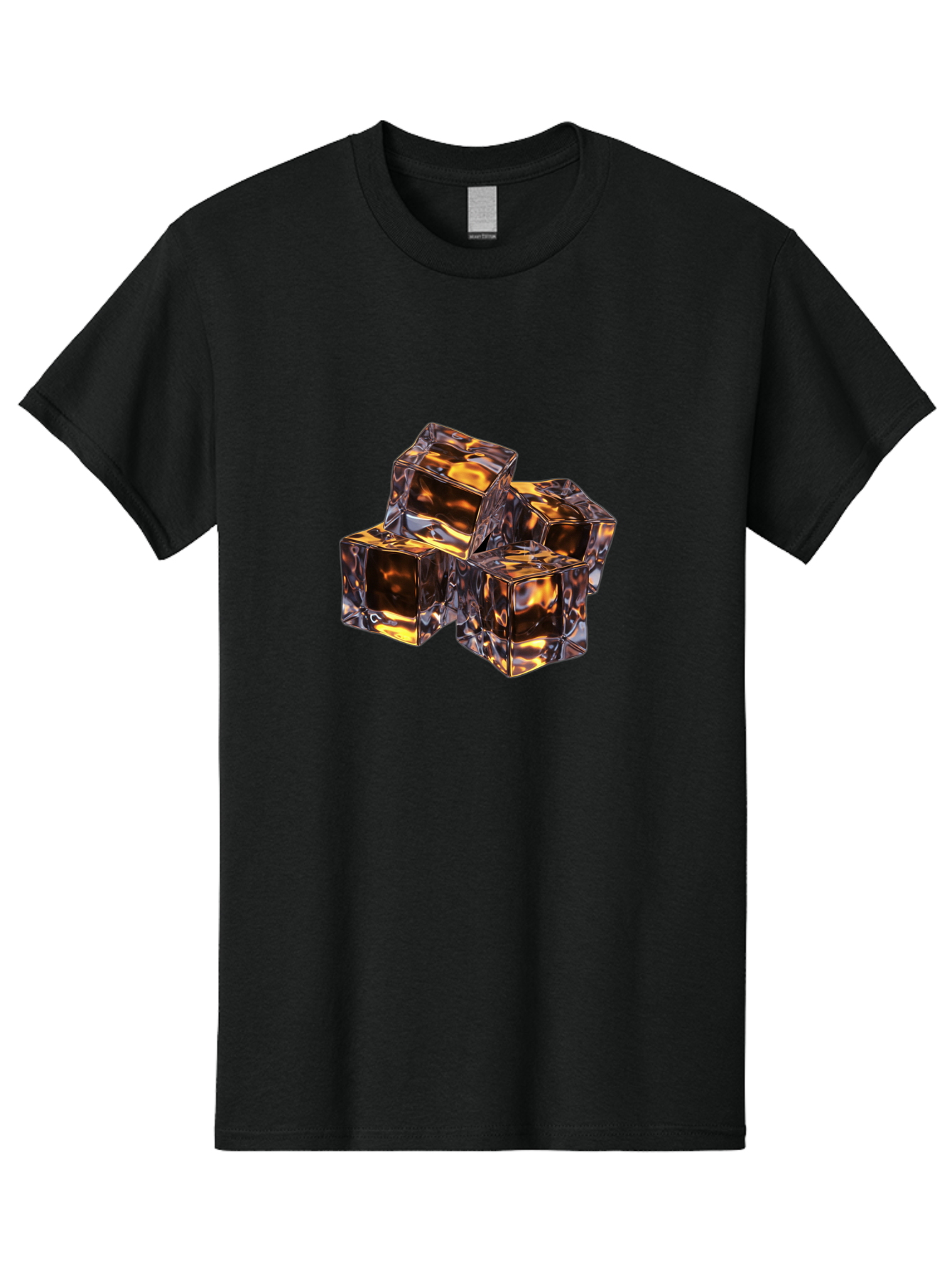 Transparent-Gold-Cubes Men'S Graphic Tee, 100% Cotton, Comfortable Casual Summer Wear, Machine Washable, Tigereye Gemstones, Golden Brown Gem, Tiger'S Eye, Precious Stones, Luxury Jewelry, Ornate Decor, Earthy Tones, Gemstone Collection, Bad857 4