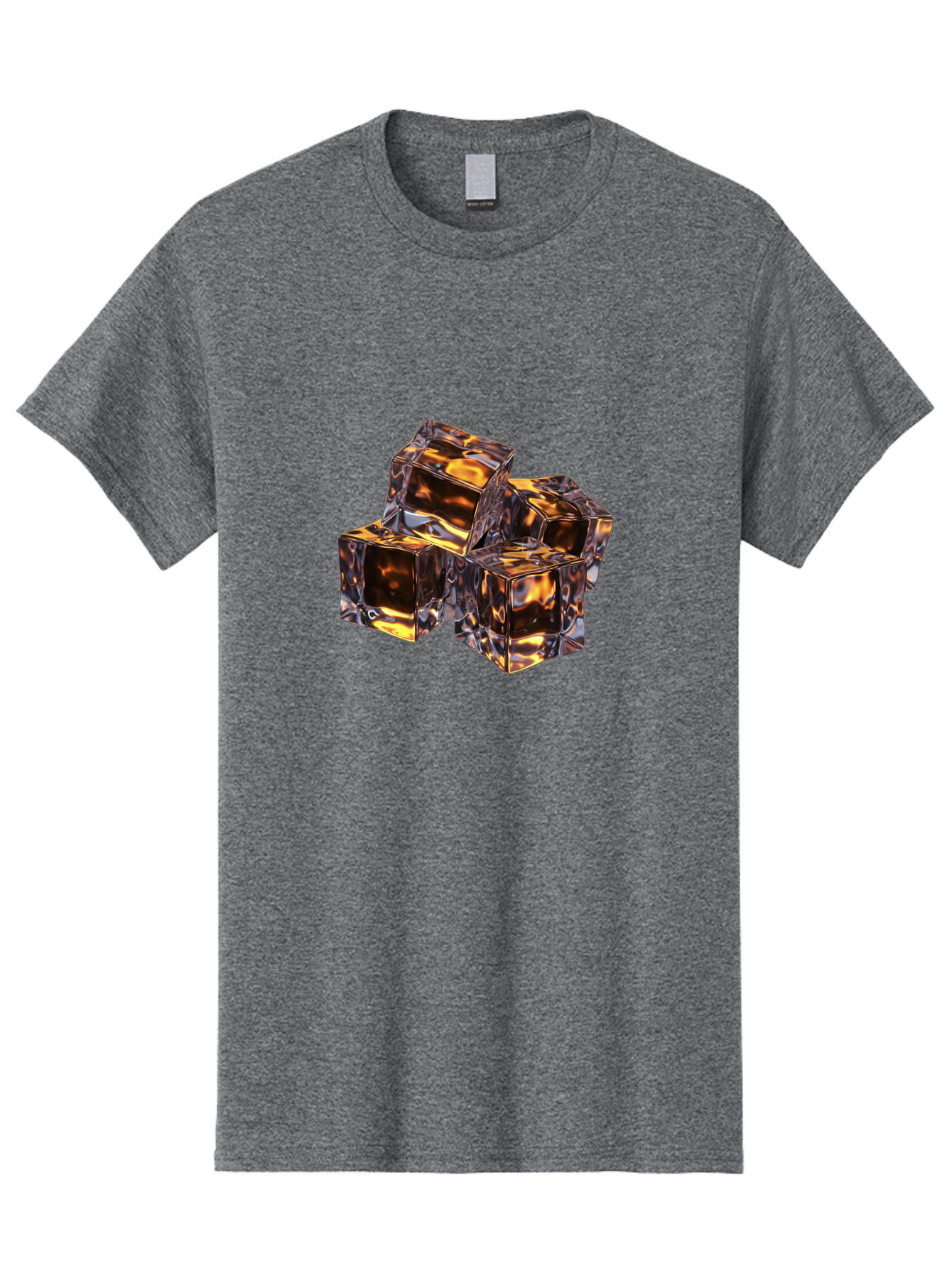 Transparent-Gold-Cubes Men'S Graphic Tee, 100% Cotton, Comfortable Casual Summer Wear, Machine Washable, Tigereye Gemstones, Golden Brown Gem, Tiger'S Eye, Precious Stones, Luxury Jewelry, Ornate Decor, Earthy Tones, Gemstone Collection, Bad857 10