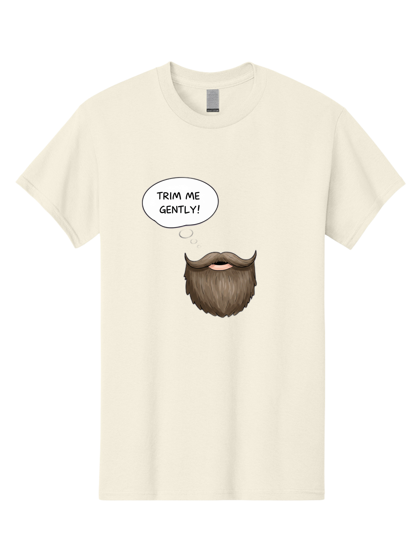 Trim-Me-Gently-2 Men'S Graphic Tee, 100% Cotton, Comfortable Casual Summer Wear, Machine Washable, Funny Cartoon Beard, Humorous Illustration, Whimsical Character, Mustache And Beard Combo, Playful Typography, Quirky Design, Bold Text, Bad863 14