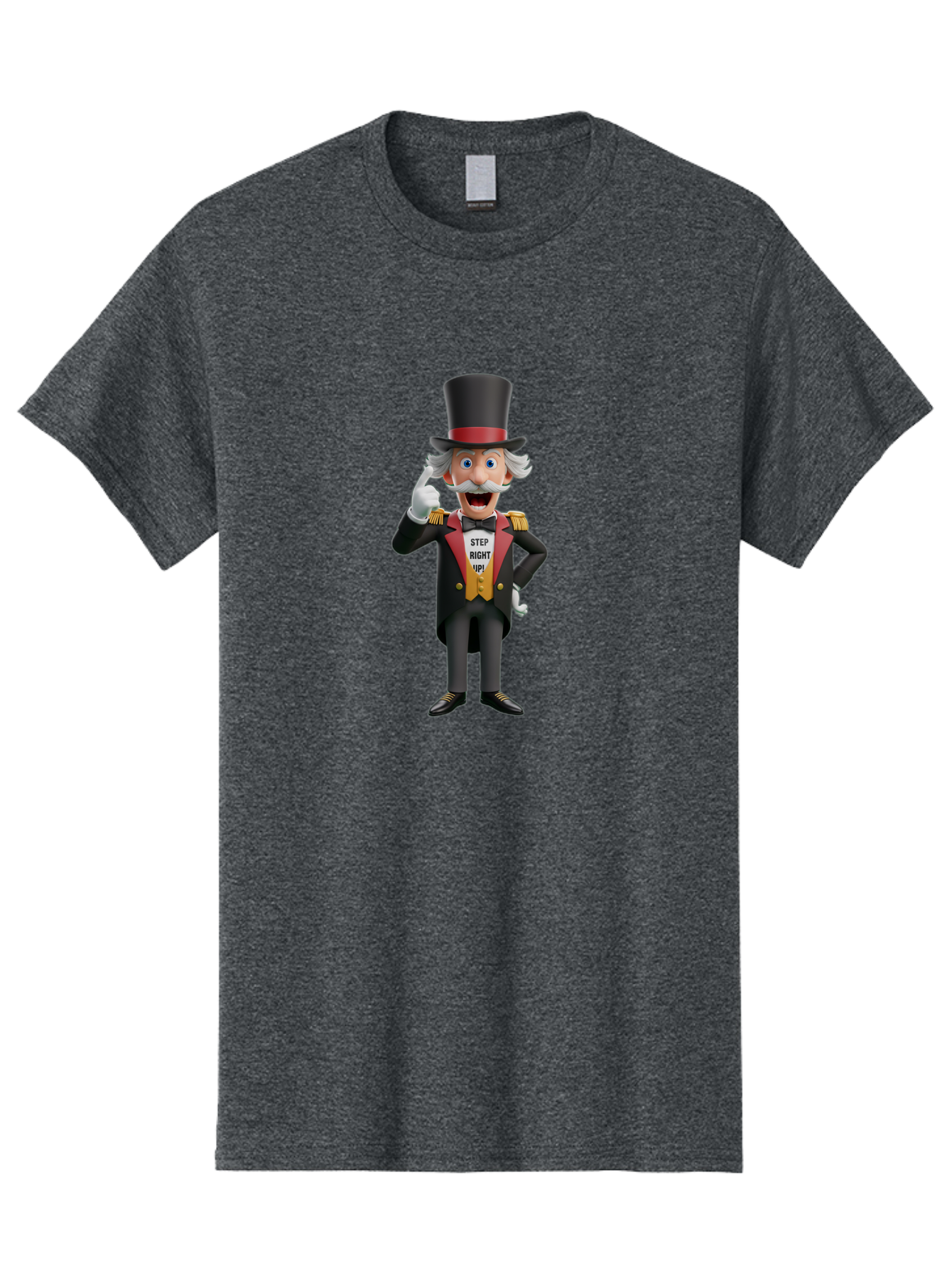 Uncle-Sam Men'S Graphic Tee, 100% Cotton, Comfortable Casual Summer Wear, Machine Washable, Uncle Sam Illustration, Cartoon Character, Usa Symbol, Patriotic Figure, Step Right Up!, Top Hat, White Gloves, Formal Attire, Vintage Style, Bad871 2