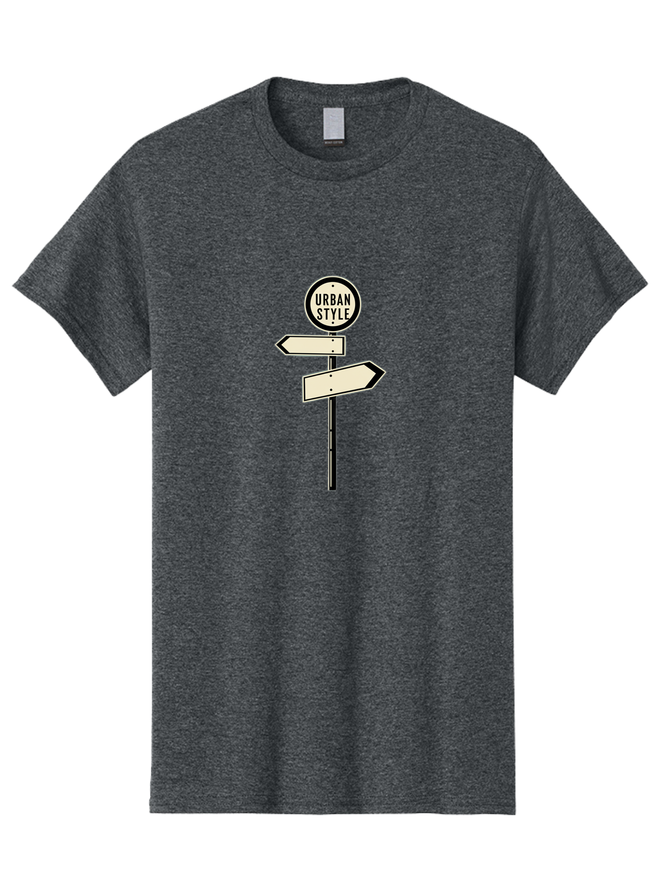 Urban-Style-1 Men'S Graphic Tee, 100% Cotton, Comfortable Casual Summer Wear, Machine Washable, Urban Style, Directional Signs, Street Signs, Blank Arrows, Navigation, Urban Fashion, Modern Design, Minimalist Style, City Navigation, Bad872 5
