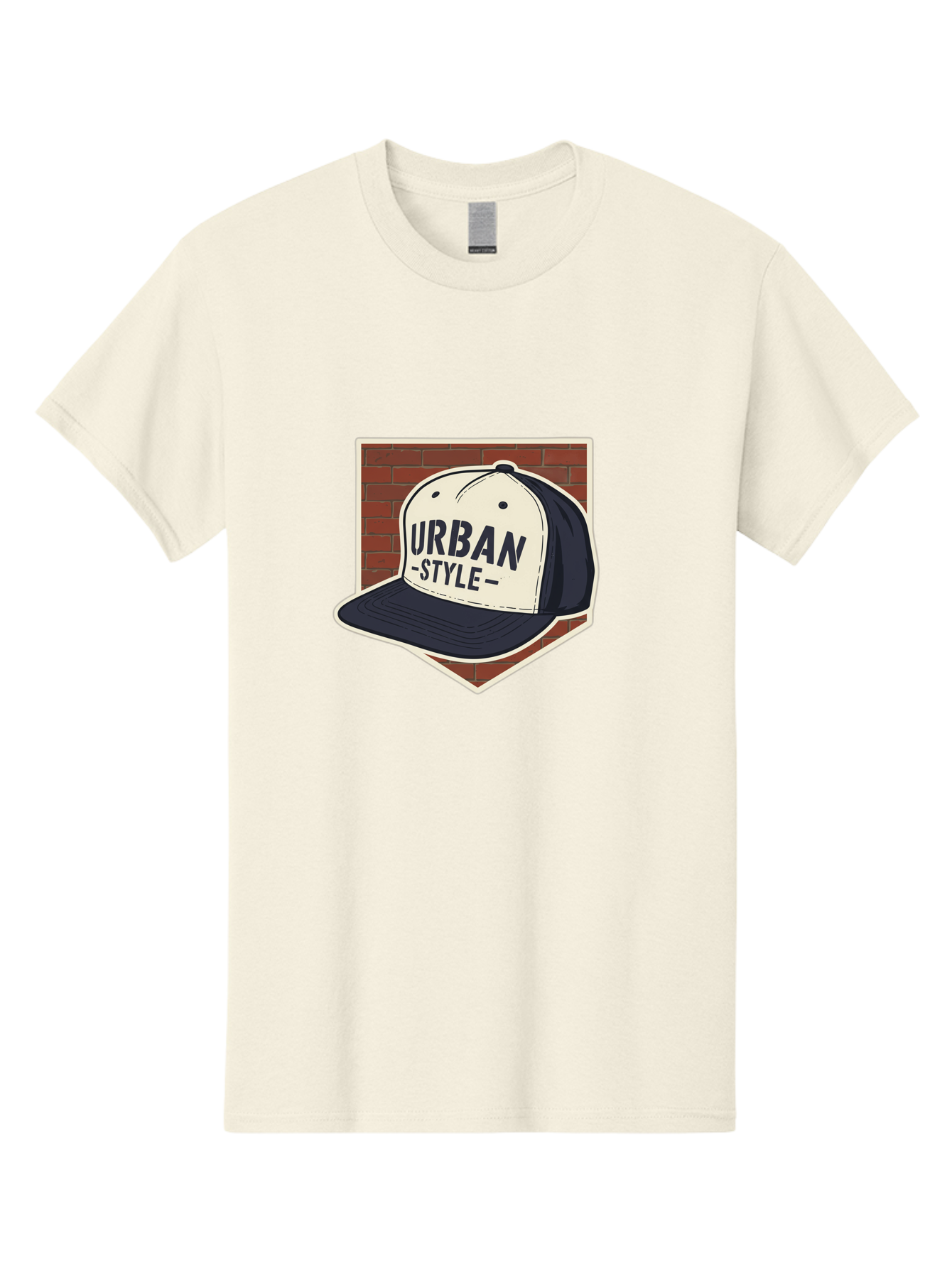 Urban-Style-Baseball-Cap Men'S Graphic Tee, 100% Cotton, Comfortable Casual Summer Wear, Machine Washable, Black And White Baseball Cap, Urban Style, Streetwear Fashion, Trendy Clothing, Casual Wear, Urban Culture, Fashion Accessory, Bad877 2