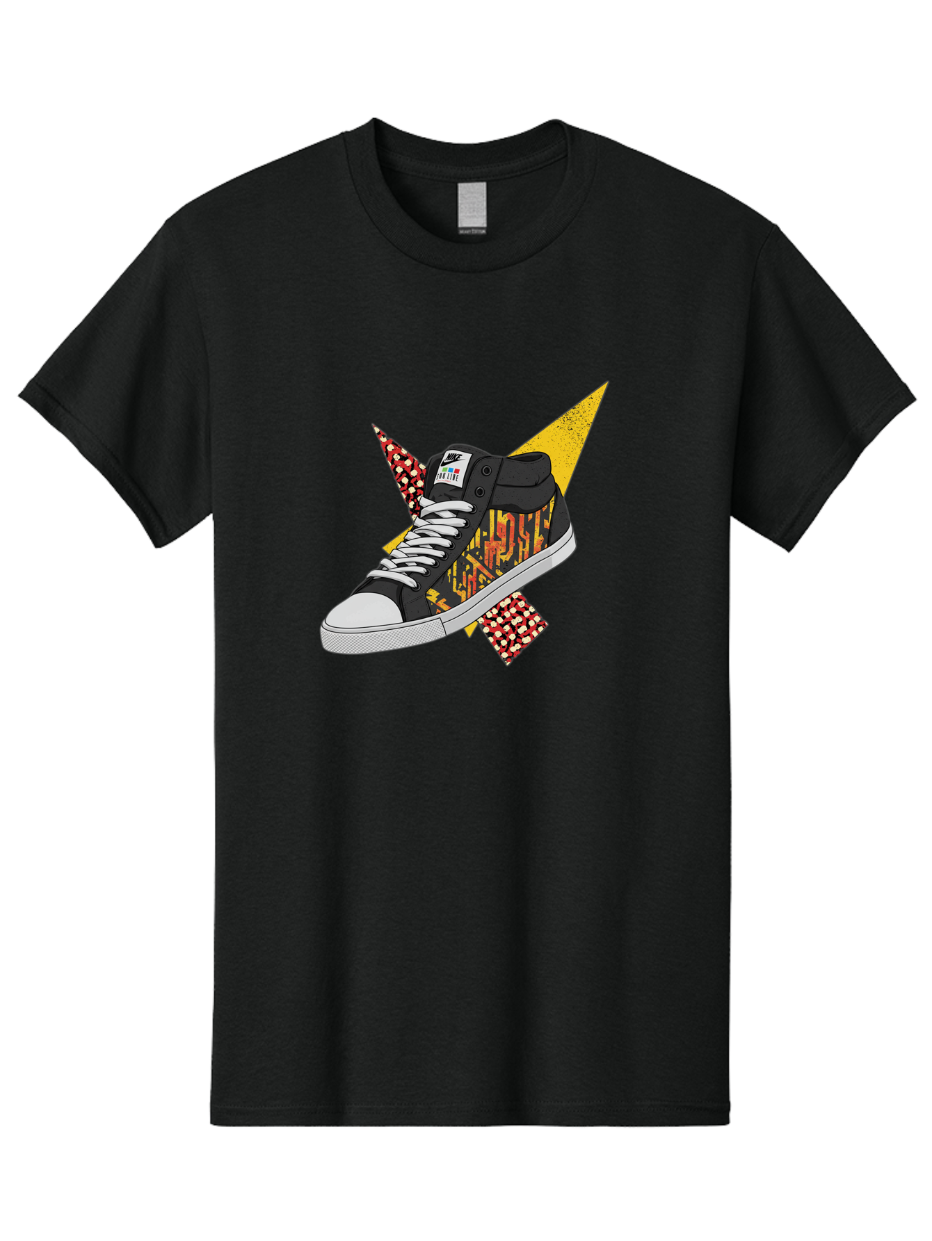 Vans Men'S Graphic Tee, 100% Cotton, Comfortable Casual Summer Wear, Machine Washable, Nike Sb Sneakers, Black And Yellow Design, White Laces, Streetwear Fashion, Skateboarding Shoes, Bold Graphics, Colorful Accents, Youth Culture Bad882 2