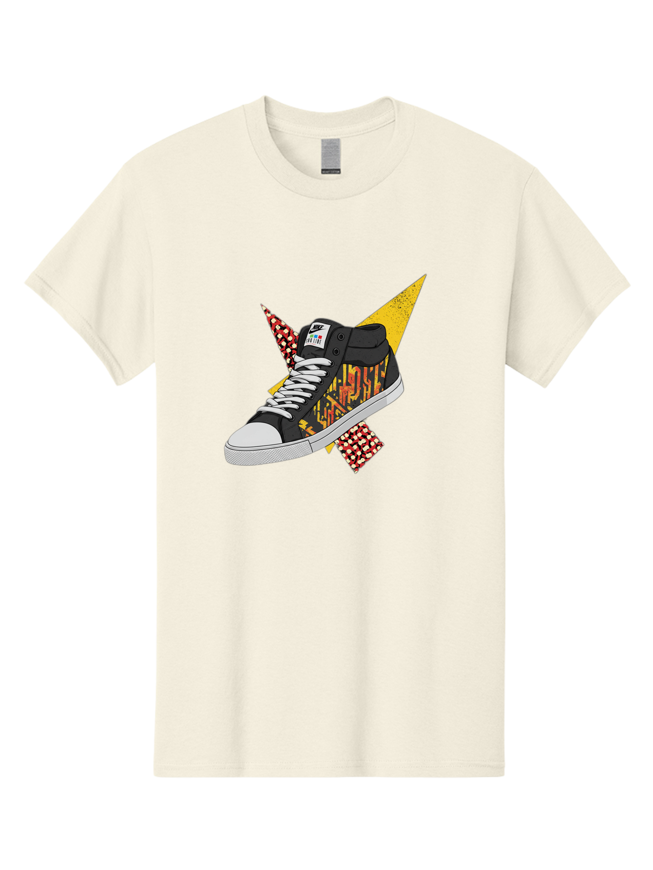 Vans Men'S Graphic Tee, 100% Cotton, Comfortable Casual Summer Wear, Machine Washable, Nike Sb Sneakers, Black And Yellow Design, White Laces, Streetwear Fashion, Skateboarding Shoes, Bold Graphics, Colorful Accents, Youth Culture Bad882 3
