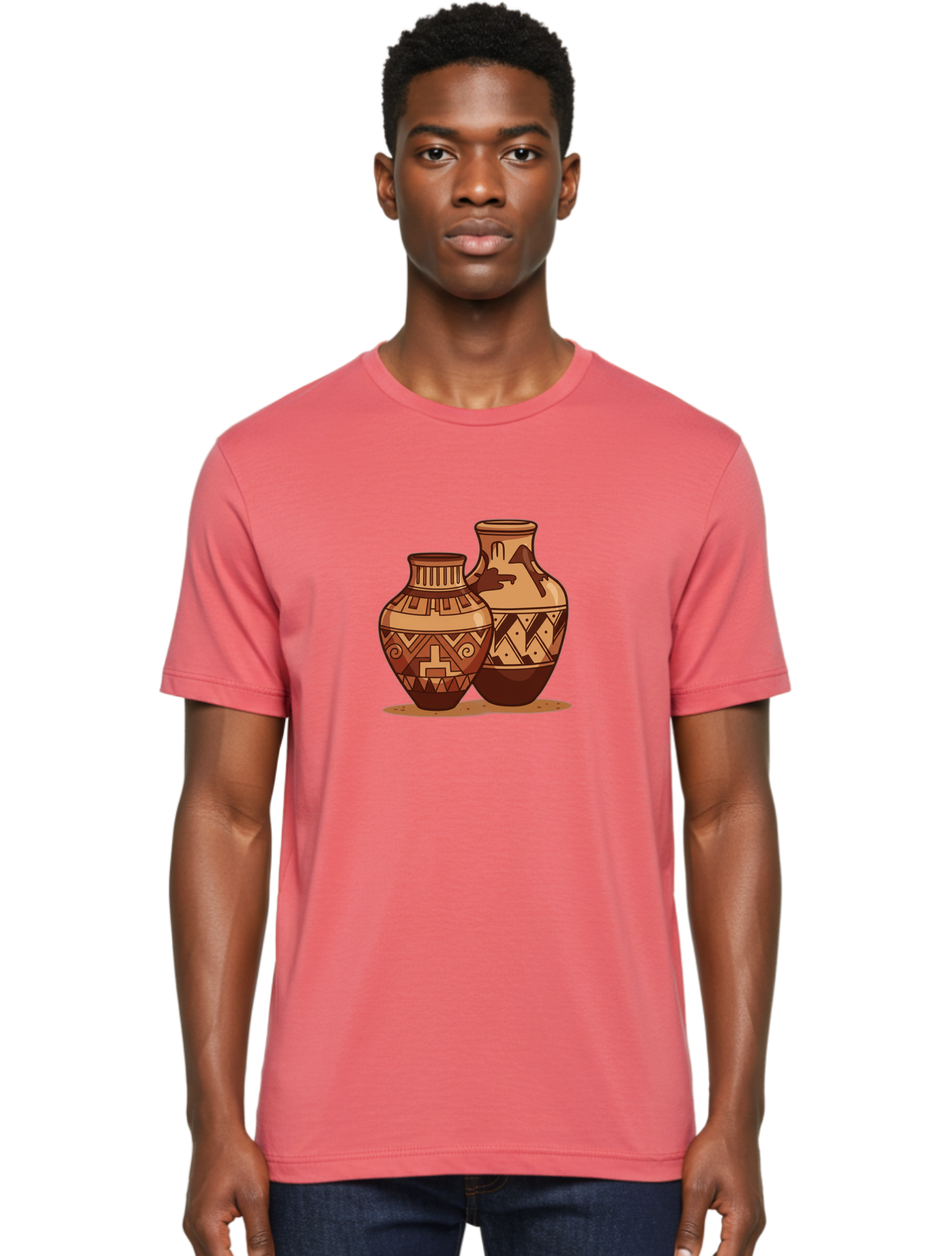 Vases Men'S Graphic Tee, 100% Cotton, Comfortable Casual Summer Wear, Machine Washable, Clay Pottery, Traditional Ceramics, Earthy Tones, Geometric Patterns, Tribal Designs, Cultural Heritage, Handmade Craftsmanship, Rustic Charm Bad885 28
