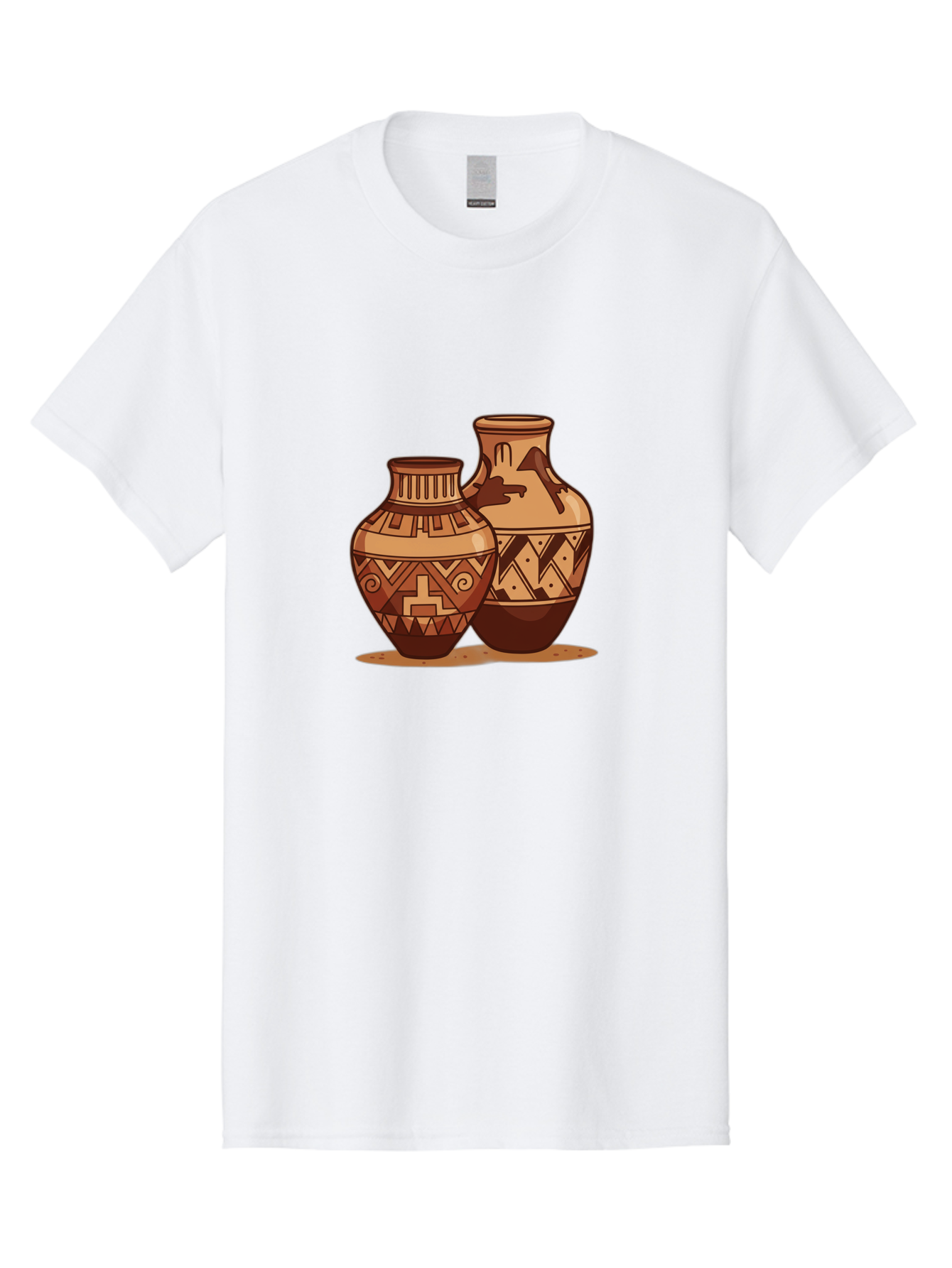 Vases Men'S Graphic Tee, 100% Cotton, Comfortable Casual Summer Wear, Machine Washable, Clay Pottery, Traditional Ceramics, Earthy Tones, Geometric Patterns, Tribal Designs, Cultural Heritage, Handmade Craftsmanship, Rustic Charm Bad885 3