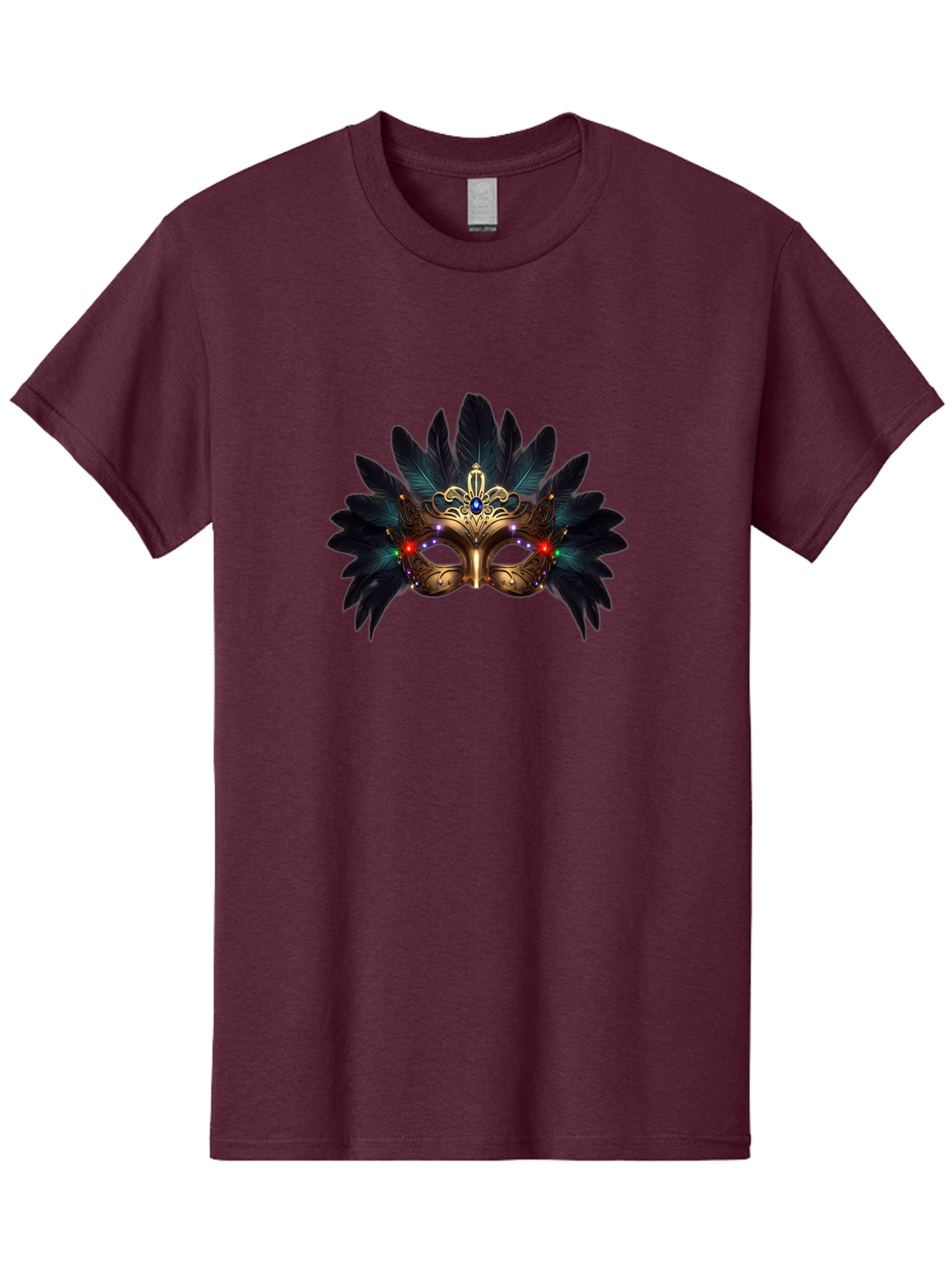 Venetian-Mask-2 Men'S Graphic Tee, 100% Cotton, Comfortable Casual Summer Wear, Machine Washable, Golden Mask, Venetian Mask, Carnival Attire, Masquerade Ball, Decorative Feathers, Gemstone Embellishments, Festive Accessories, Bad889 13