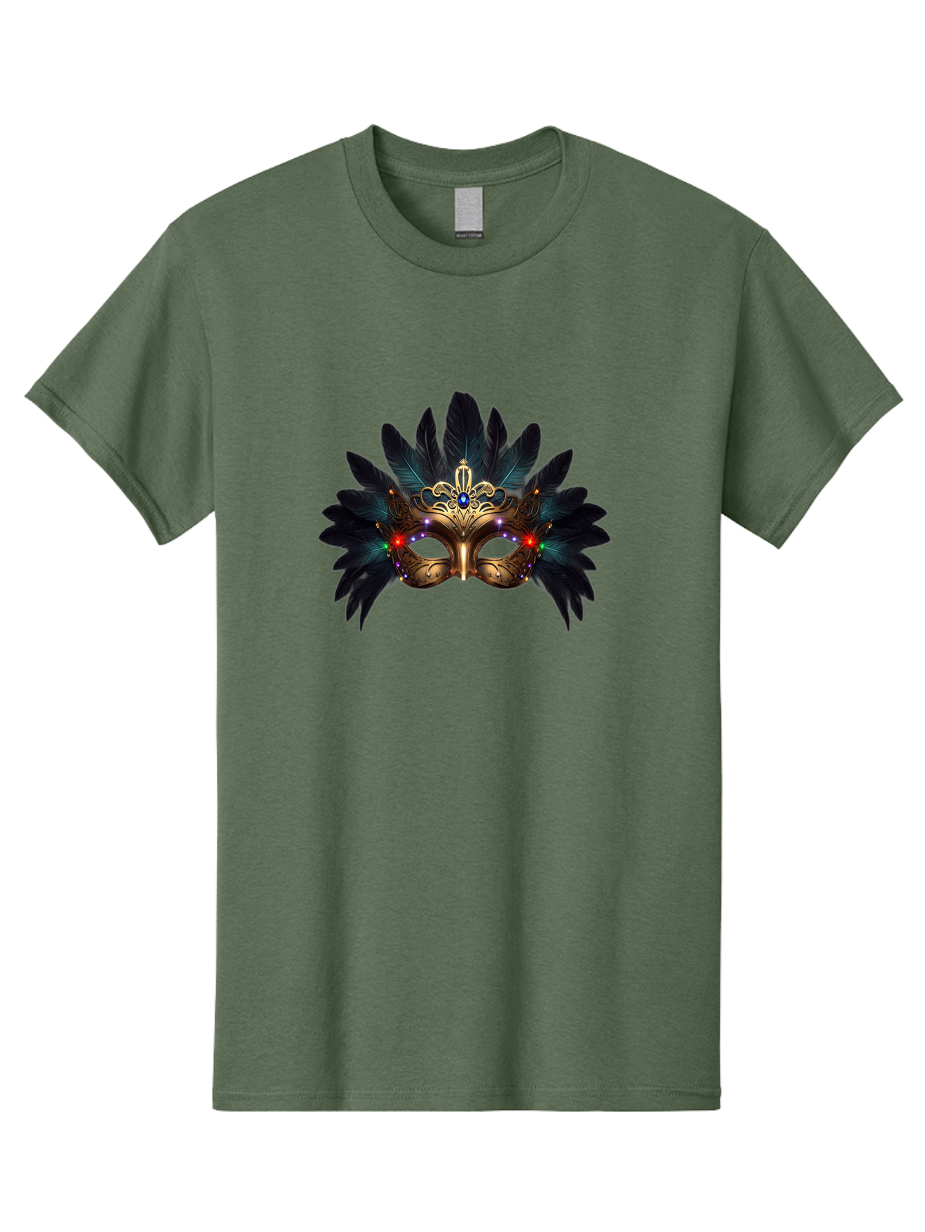 Venetian-Mask-2 Men'S Graphic Tee, 100% Cotton, Comfortable Casual Summer Wear, Machine Washable, Golden Mask, Venetian Mask, Carnival Attire, Masquerade Ball, Decorative Feathers, Gemstone Embellishments, Festive Accessories, Bad889 14