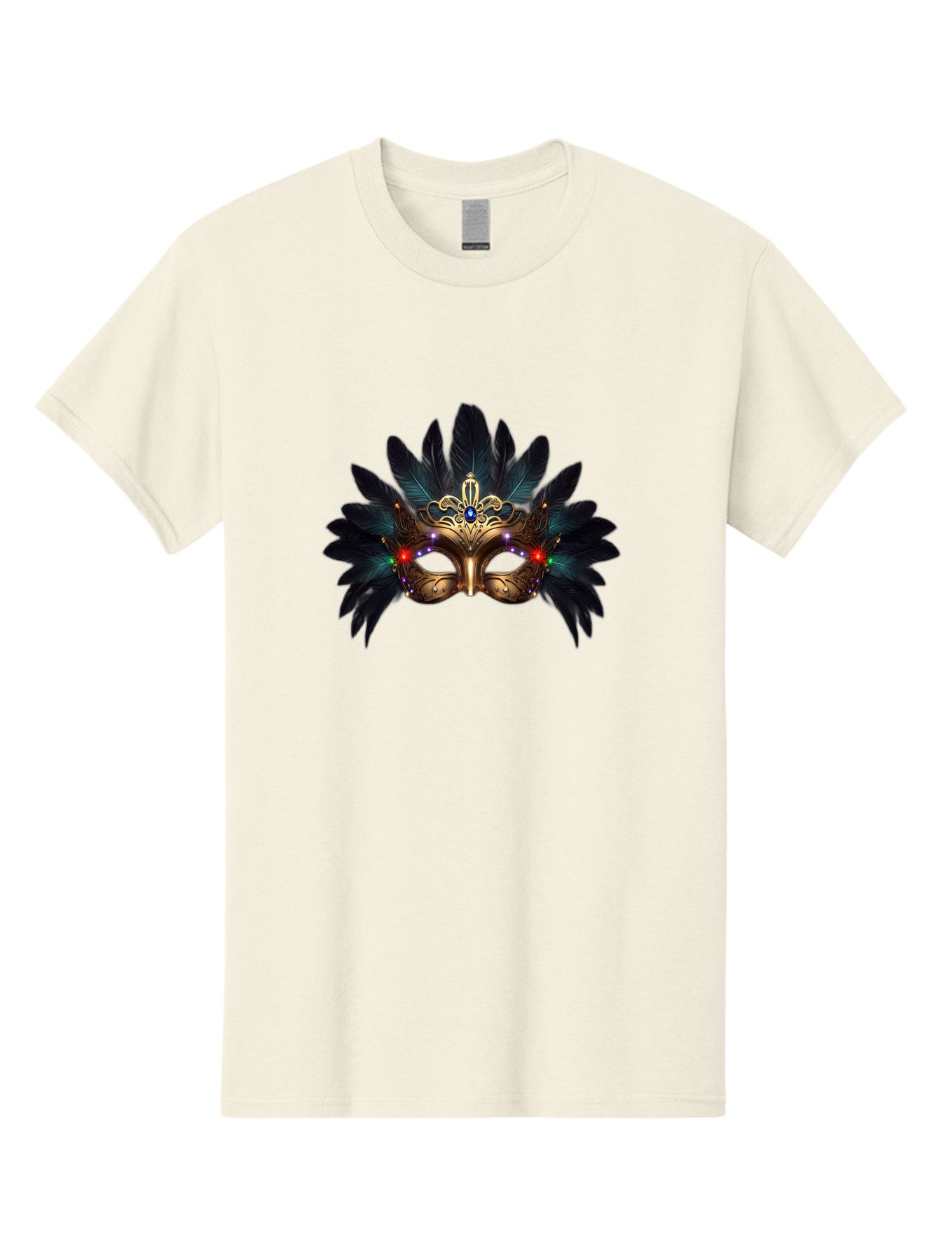 Venetian-Mask-2 Men'S Graphic Tee, 100% Cotton, Comfortable Casual Summer Wear, Machine Washable, Golden Mask, Venetian Mask, Carnival Attire, Masquerade Ball, Decorative Feathers, Gemstone Embellishments, Festive Accessories, Bad889 11