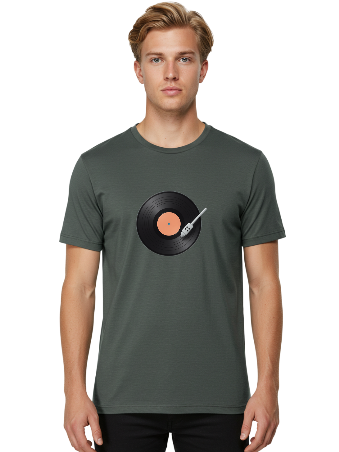Vinyl-Record-1 Men'S Graphic Tee, 100% Cotton, Comfortable Casual Summer Wear, Machine Washable, Vinyl Record Player, Record Playing, Music Lover, Vinyl Collector, Retro Music, Nostalgic Sound, Classic Tunes, Analog Music, Turntable, Bad896 20