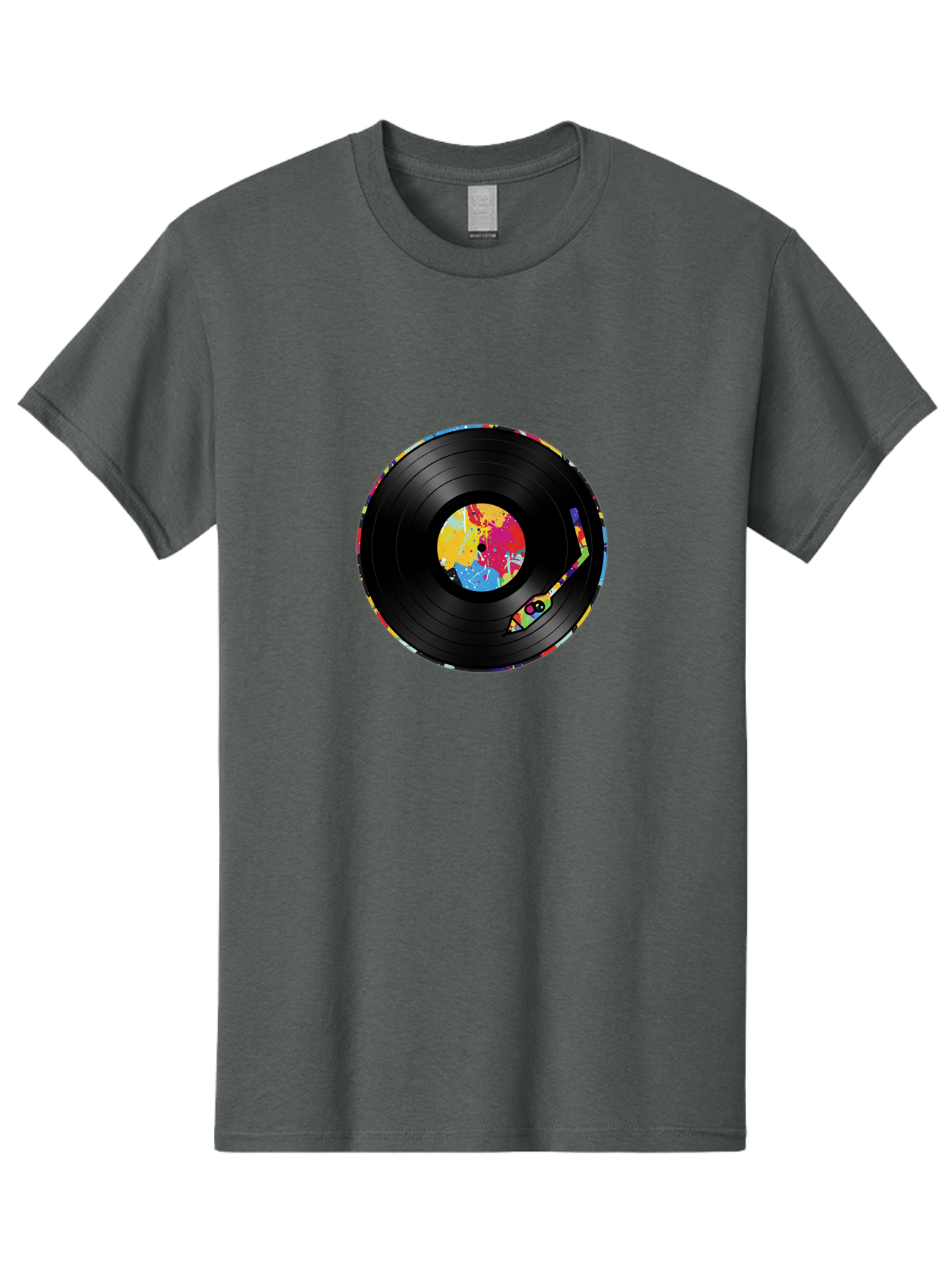 Vinyl-Record-3 Men'S Graphic Tee, 100% Cotton, Comfortable Casual Summer Wear, Machine Washable, Vinyl Record, Colorful Label, Music Art, Paint Splatter Design, Album Cover, Music Lover, Retro Vibe, Record Collector Bad898 13
